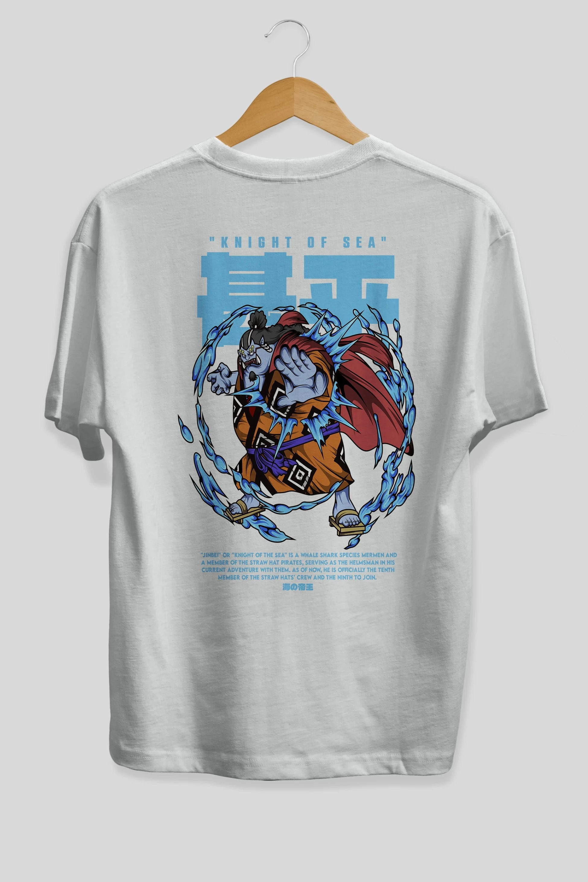 Jinbei Anime Arka Baskılı Oversize t-shirt Erkek Kadın Unisex
