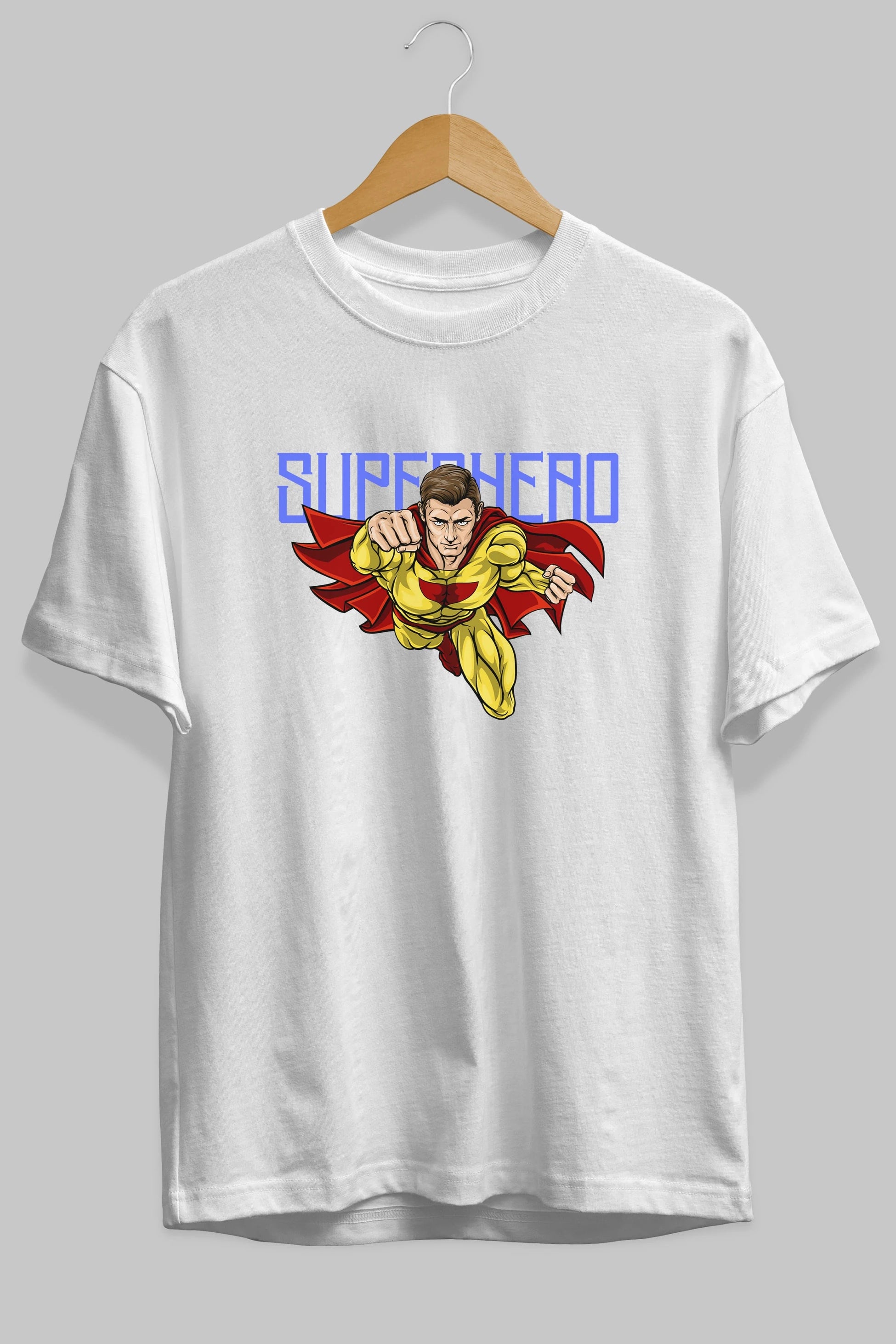 Super Hero Ön Baskılı Oversize t-shirt Erkek Kadın Unisex