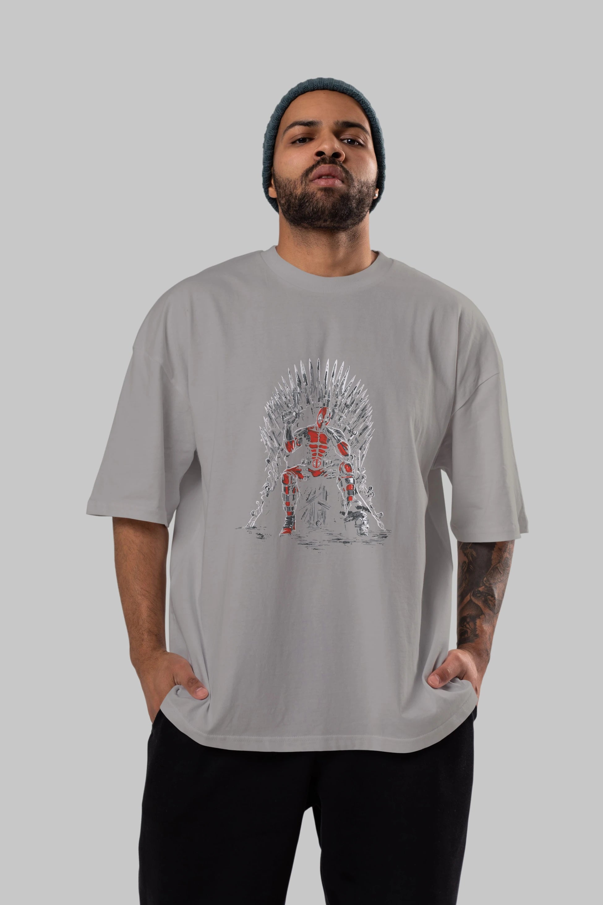 Deadpool (6) Ön Baskılı Oversize t-shirt Erkek Kadın Unisex %100 Pamuk Bisiklet Yaka tişort