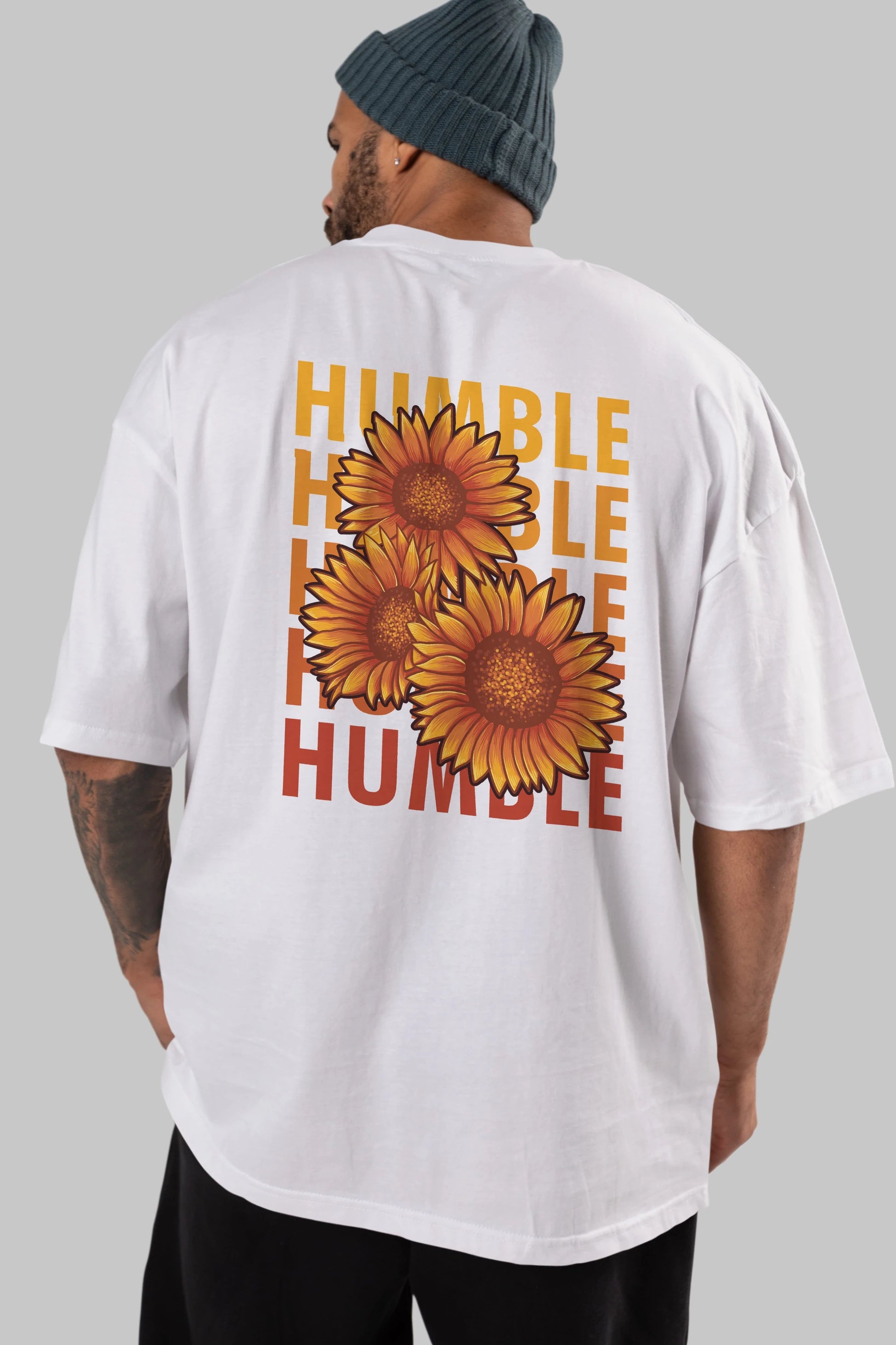 Humble 2 Arka Baskılı Oversize t-shirt Erkek Kadın Unisex