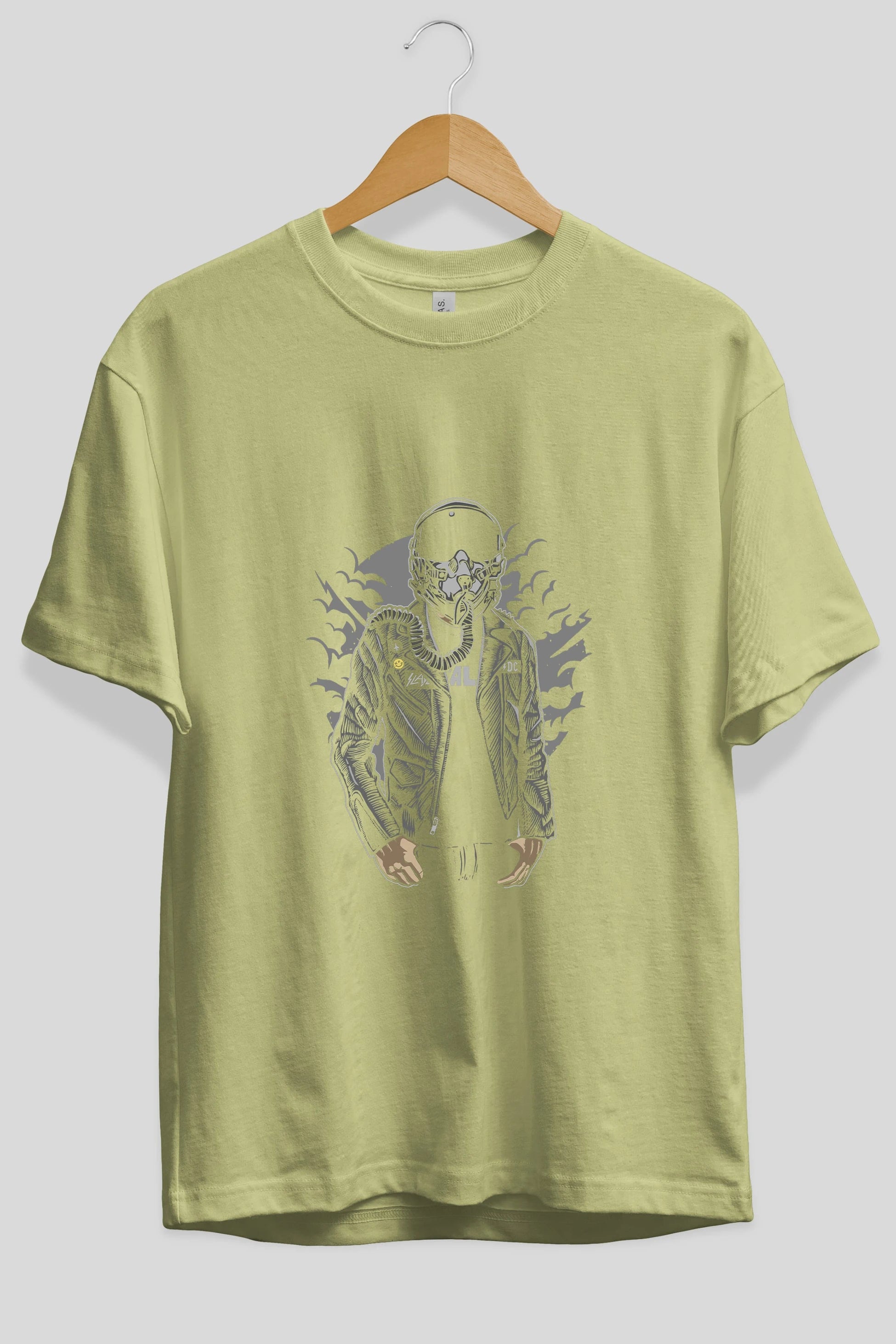 Sky Fighter Ön Baskılı Oversize t-shirt Erkek Kadın Unisex %100 Pamuk tişort