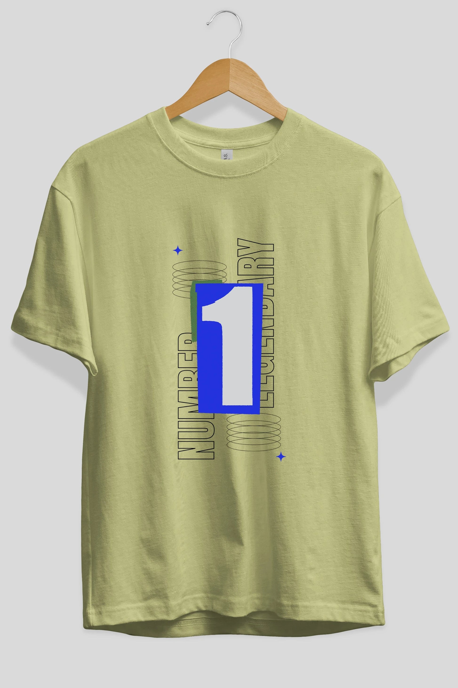 Number 1 Yazılı Ön Baskılı Oversize t-shirt Erkek Kadın Unisex