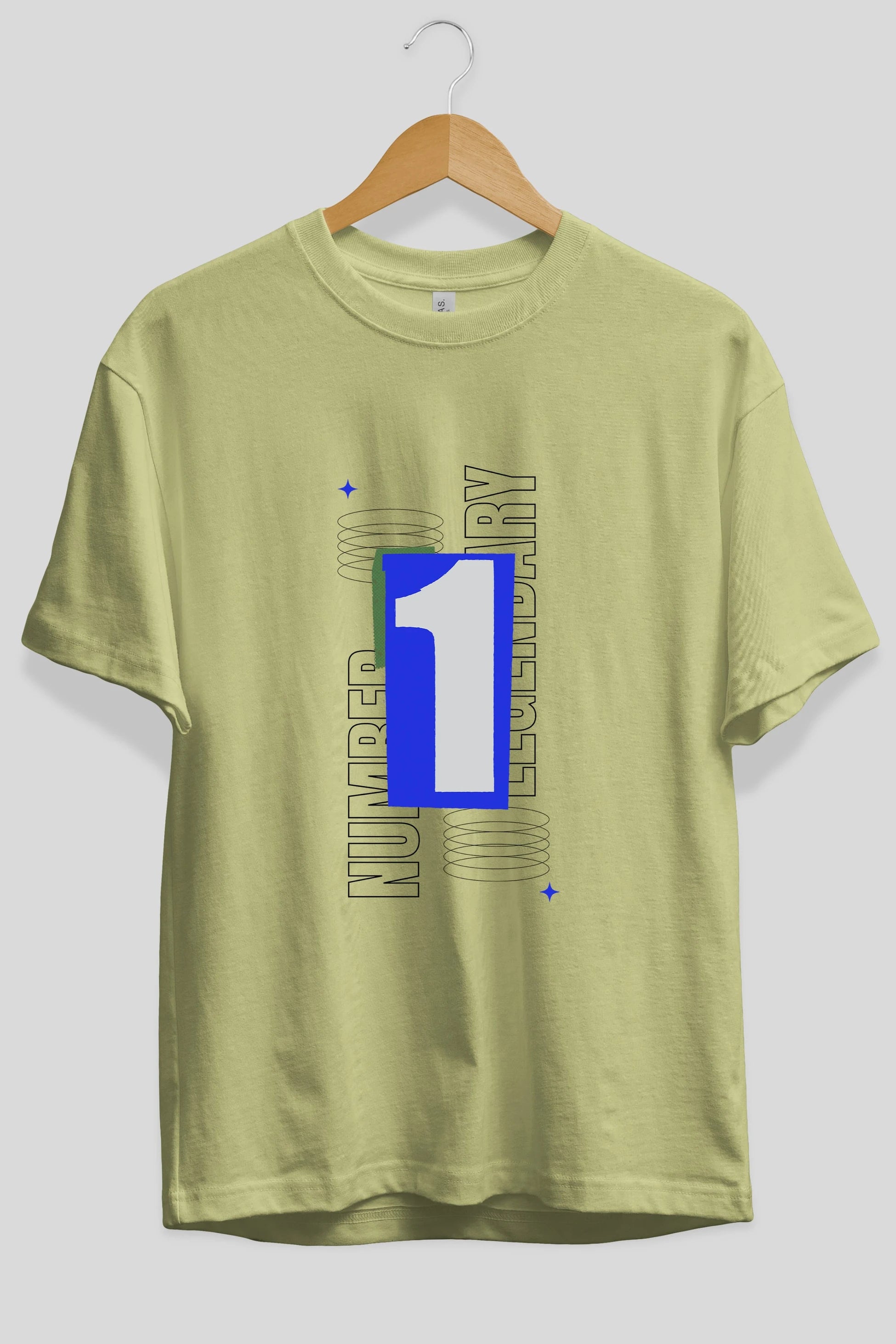 Number 1 Yazılı Ön Baskılı Oversize t-shirt Erkek Kadın Unisex