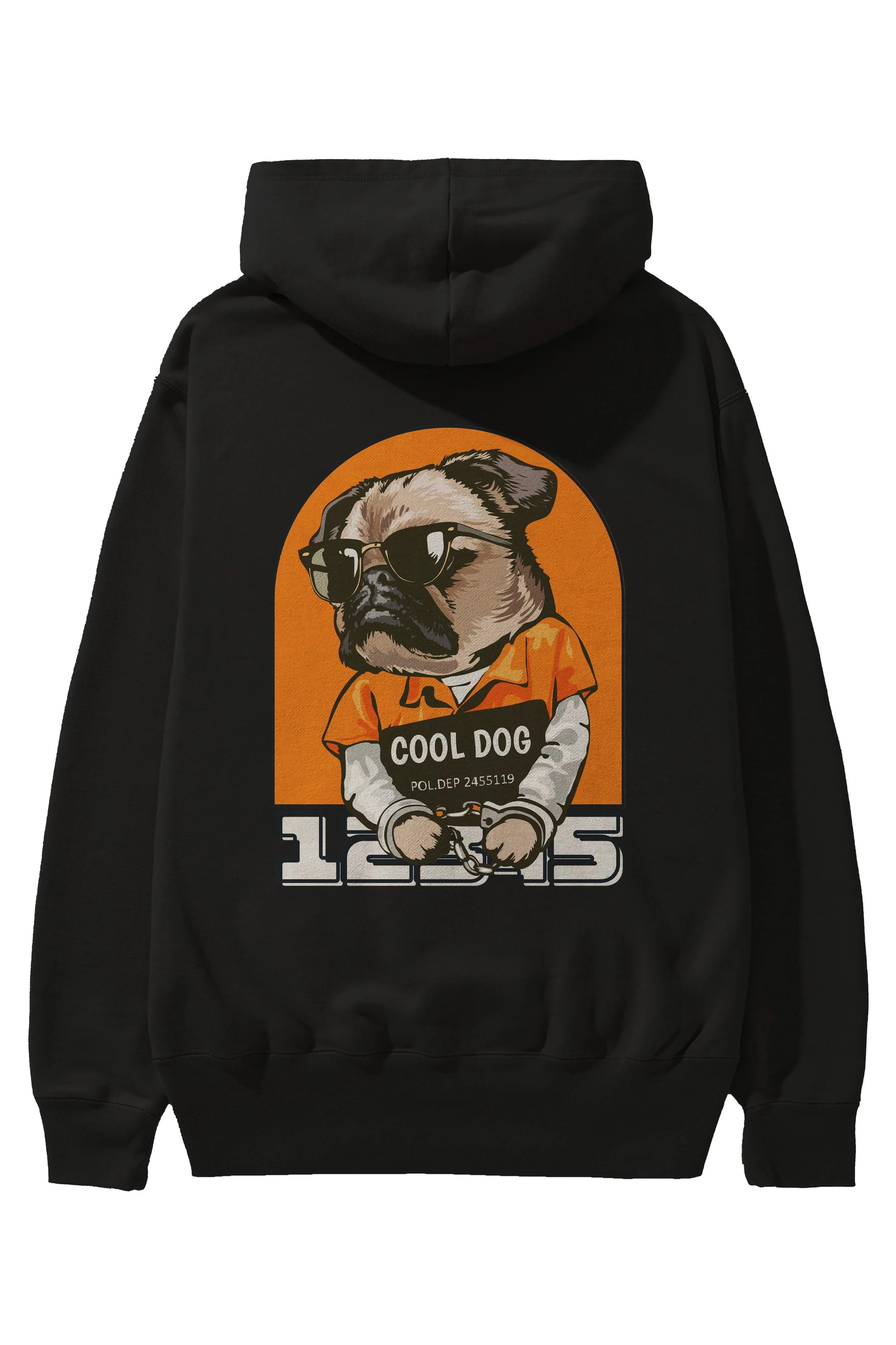 Cool Dog Arka Baskılı Oversize Hoodie Kapüşonlu Sweatshirt Erkek Kadın Unisex