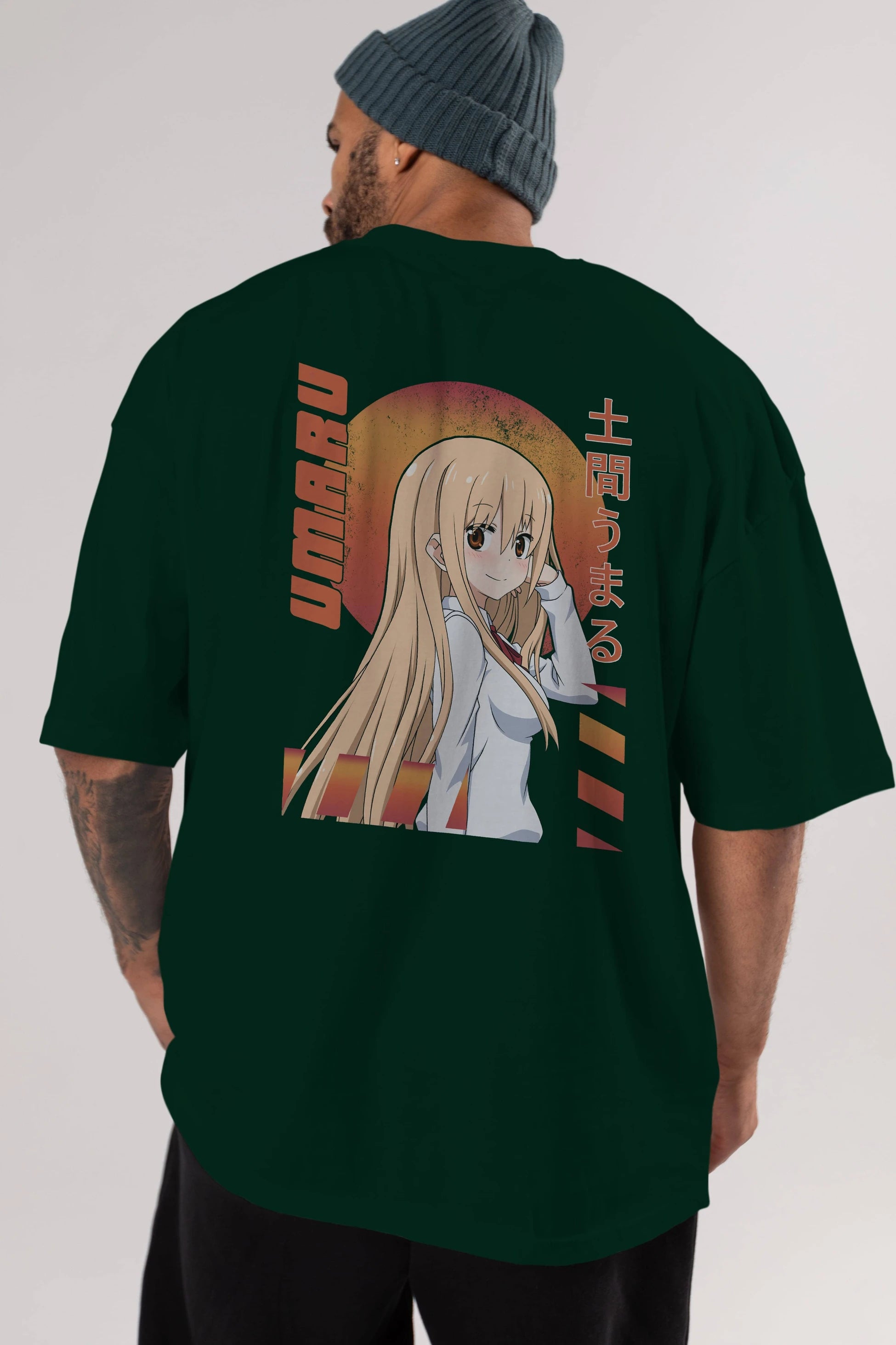 Umaru Doma 5 Anime Arka Baskılı Oversize t-shirt Erkek Kadın Unisex
