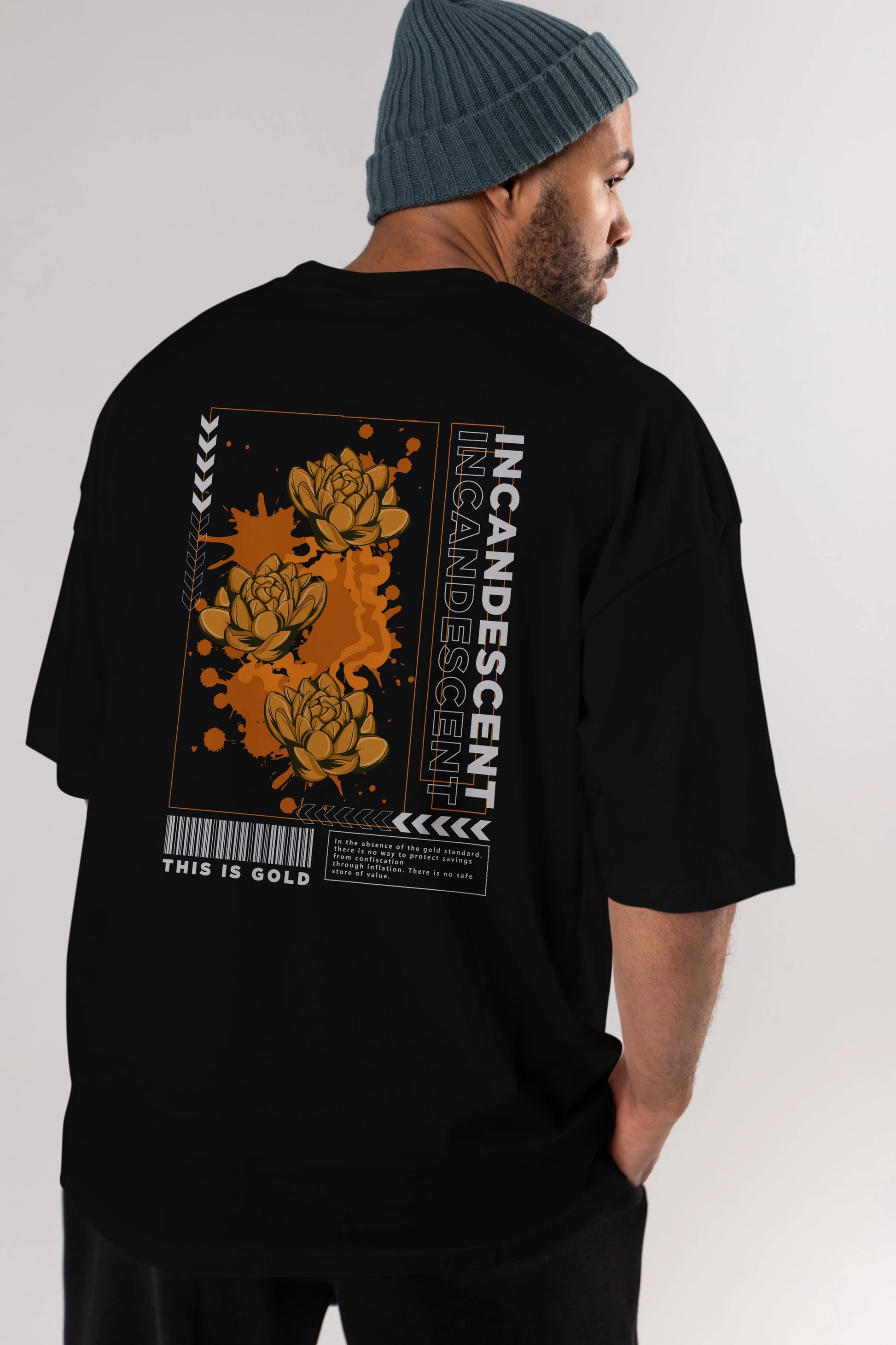 Incandescent Arka Baskılı Oversize t-shirt Erkek Kadın Unisex