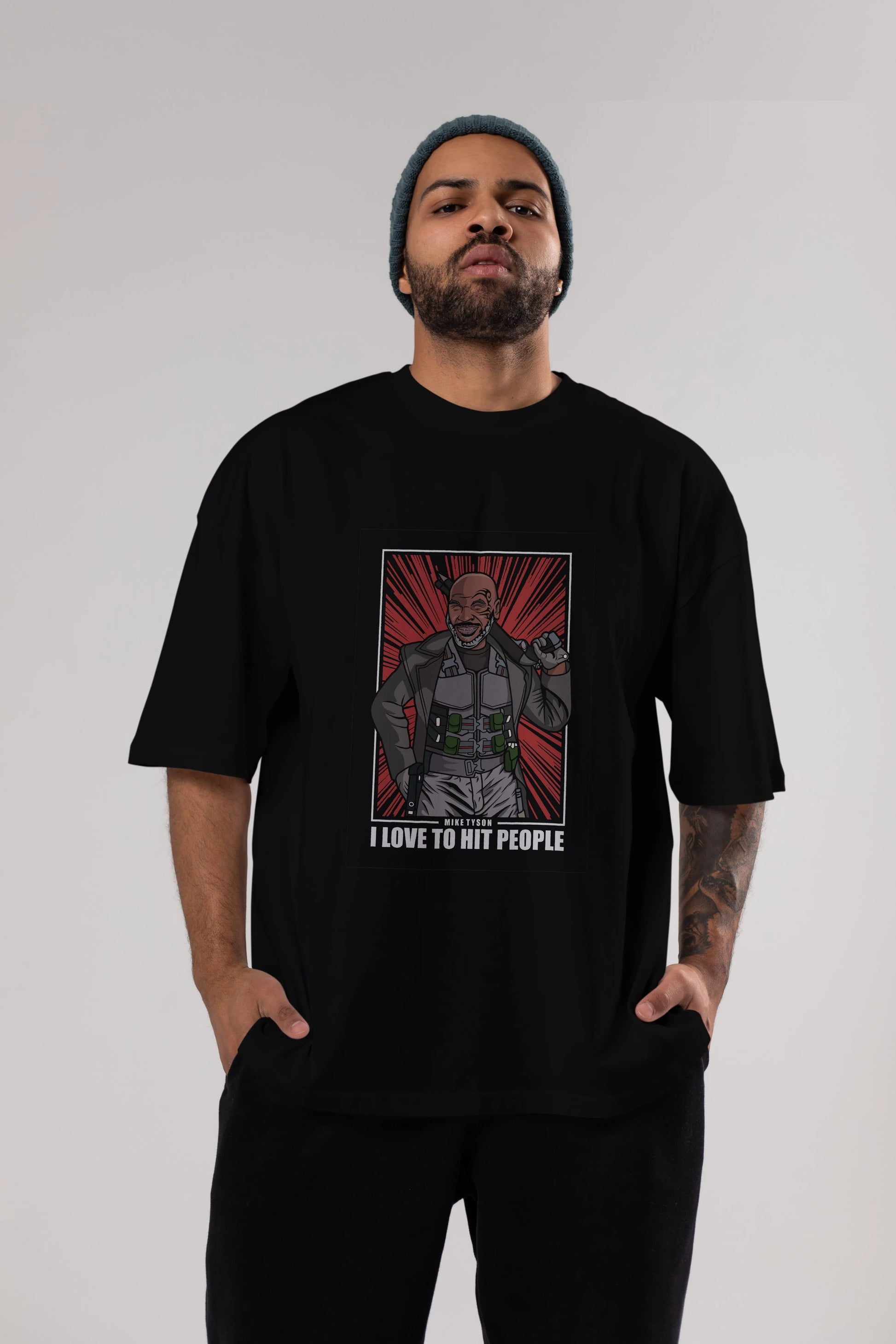 Blade Tyson Ön Baskılı Oversize t-shirt Erkek Kadın Unisex %100 Pamuk tişort