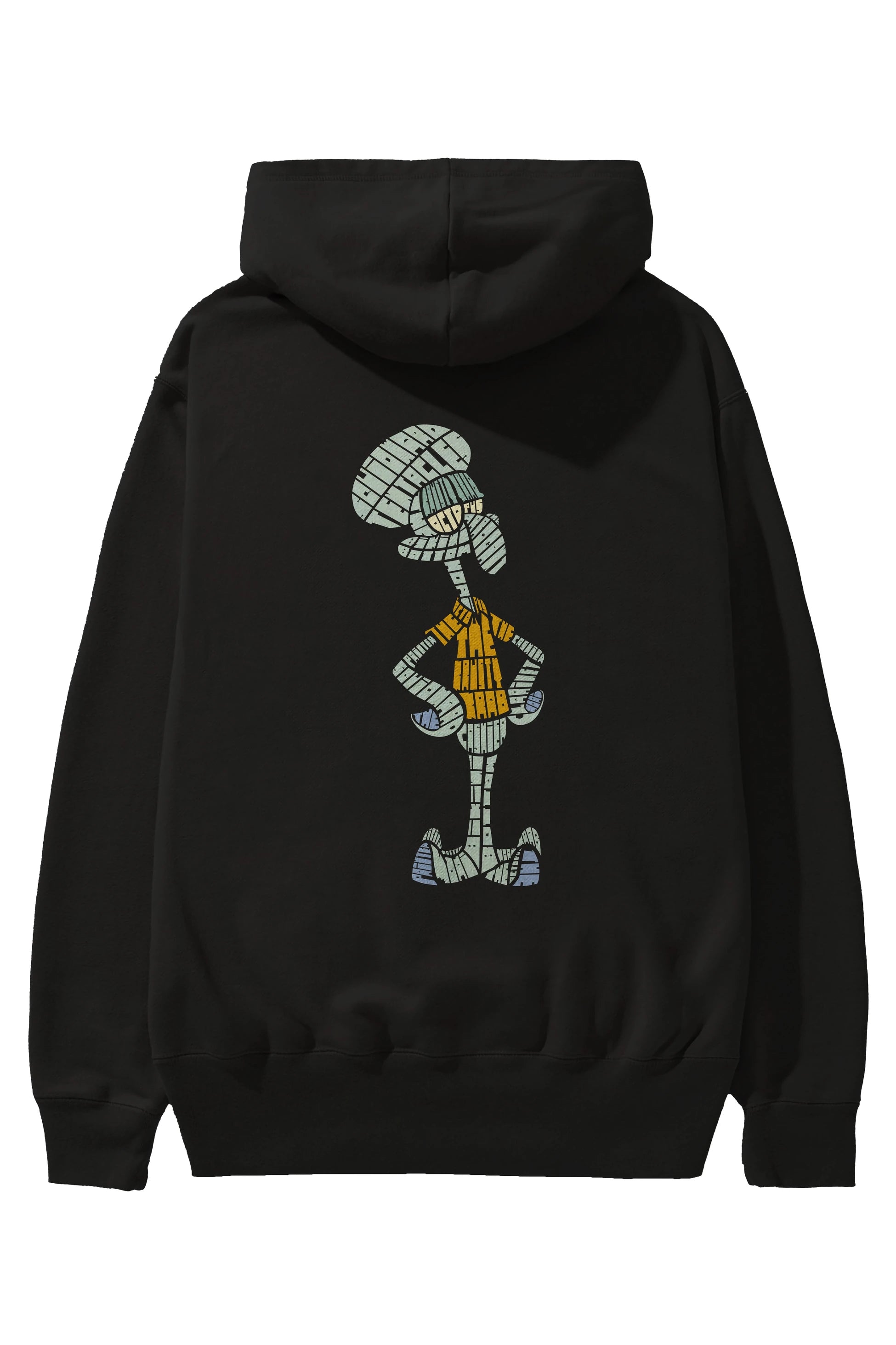 Squidward Arka Baskılı Hoodie Oversize Kapüşonlu Sweatshirt Erkek Kadın Unisex