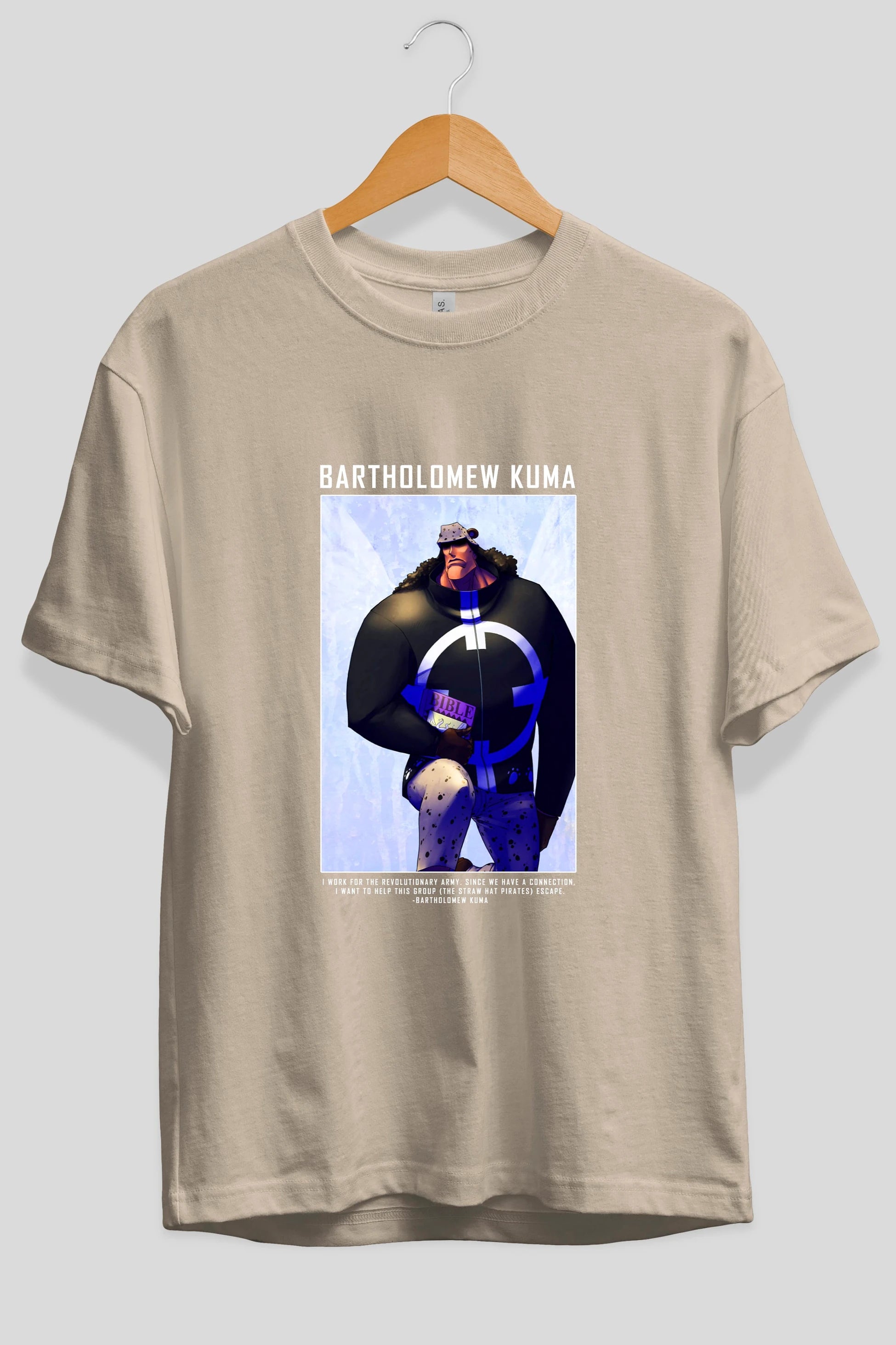 Bartholomew Kuma Anime Ön Baskılı Oversize t-shirt Erkek Kadın Unisex
