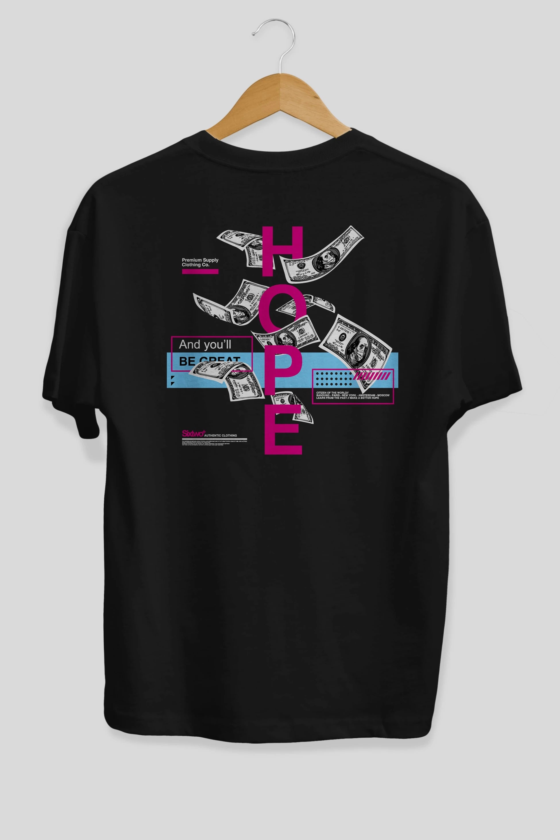 Hope Arka Baskılı Oversize t-shirt Erkek Kadın Unisex