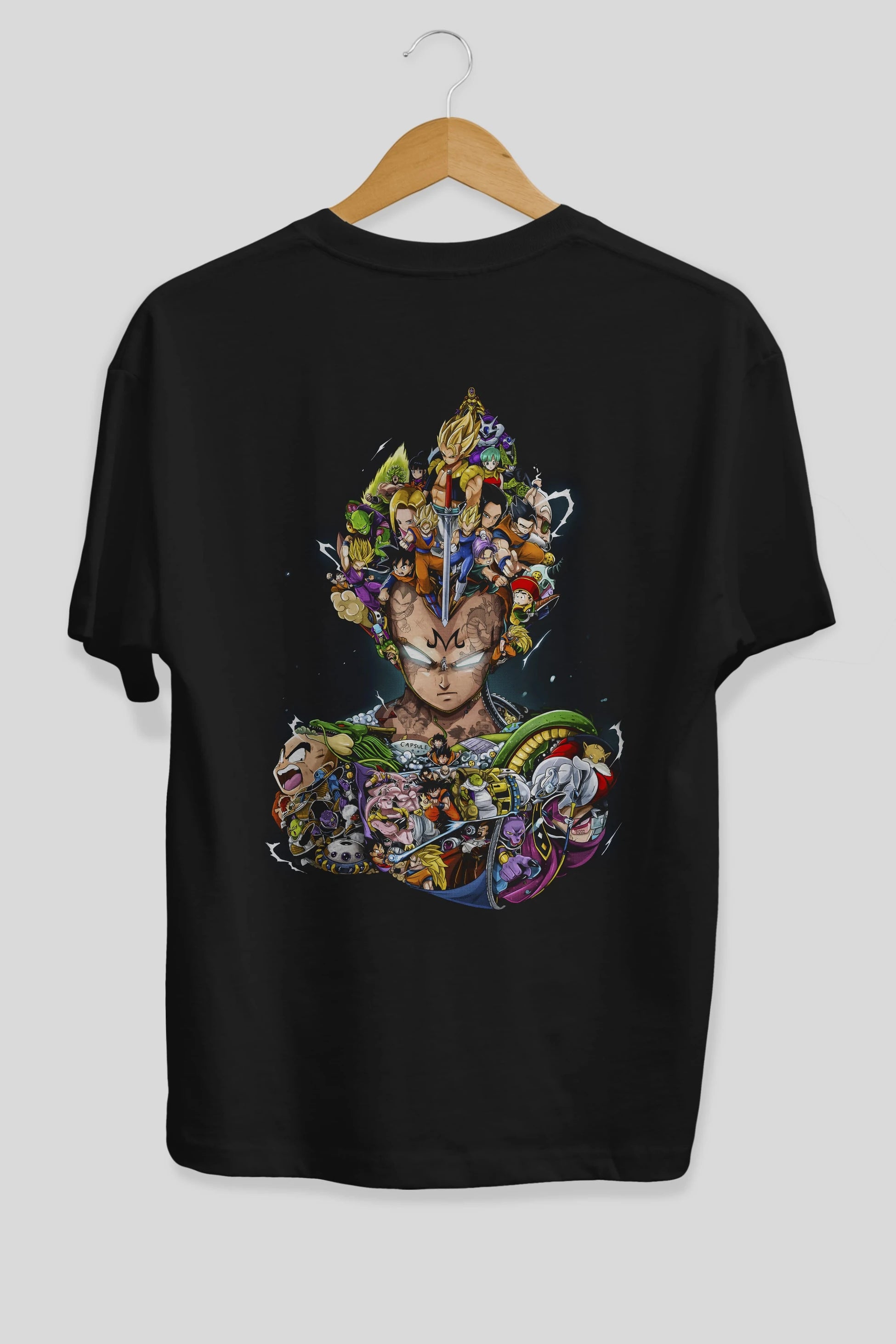 DRAGON BALL ART (3) Anime Arka Baskılı Oversize t-shirt Erkek Kadın Unisex