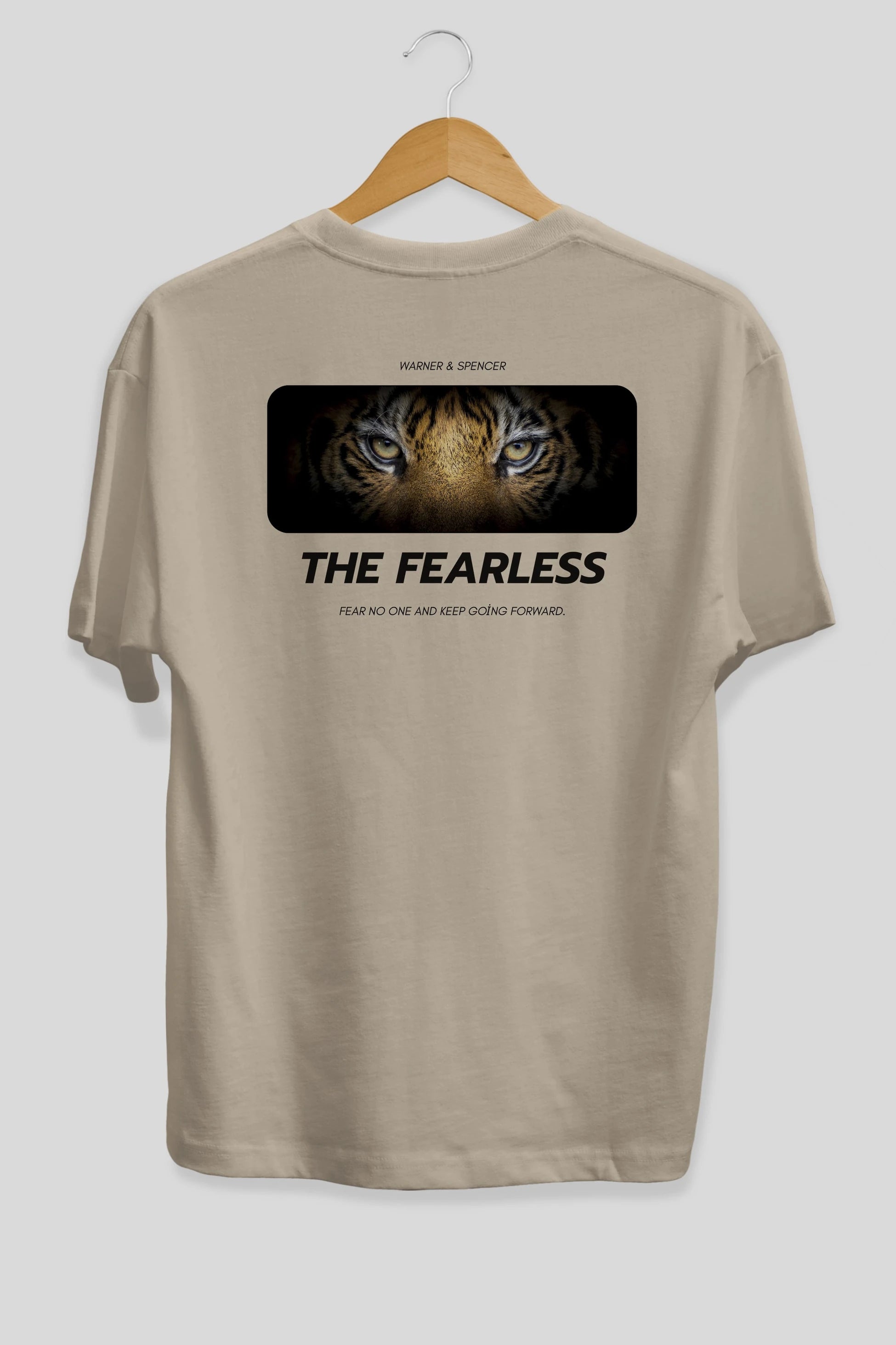 The Fearless Yazılı Arka Baskılı Oversize t-shirt Erkek Kadın Unisex