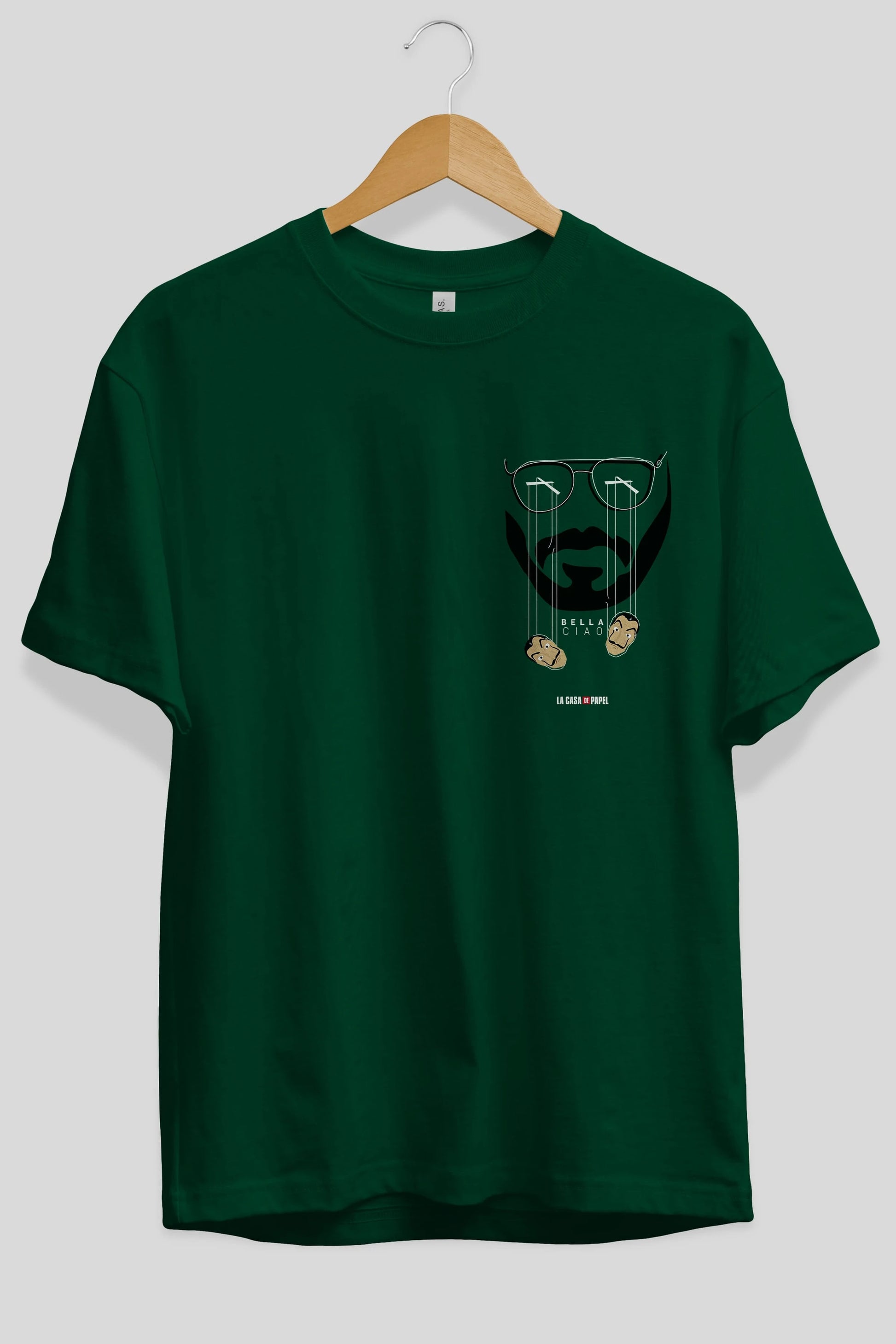 La Casa De Papel (11) Ön Sol Baskılı Oversize t-shirt Erkek Kadın Unisex %100 Pamuk Bisiklet Yaka tişort