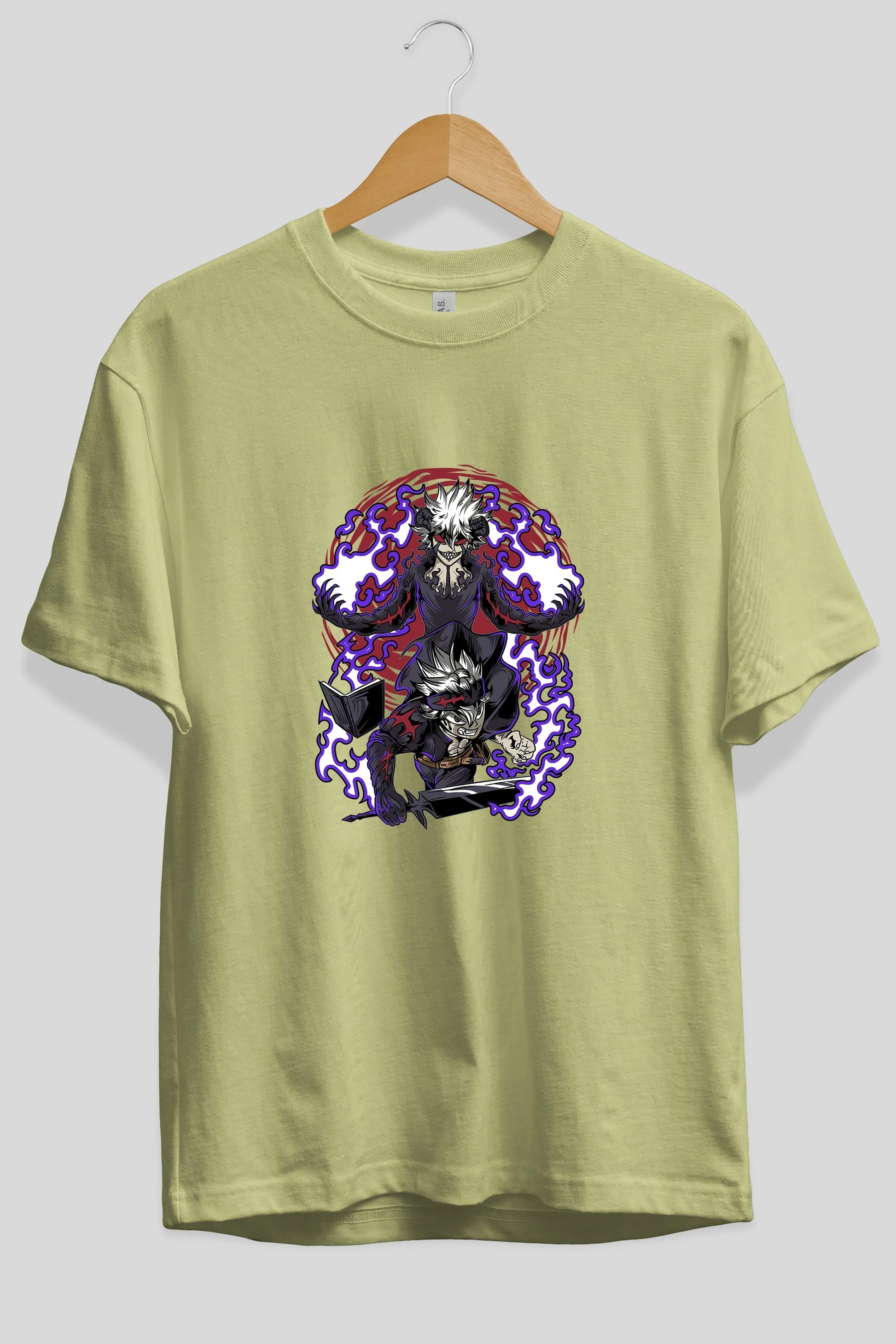 BLACK CLOVER DEVIL UNION Anime Ön Baskılı Oversize t-shirt %100 pamuk Erkek Kadın Unisex