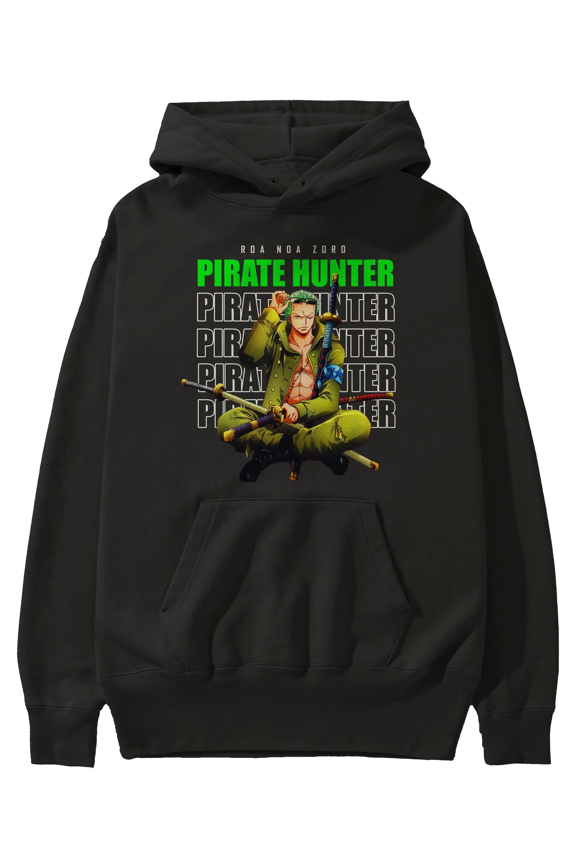 Roronoa Zoro 4 Anime Ön Baskılı Hoodie Oversize Kapüşonlu Sweatshirt Erkek Kadın Unisex