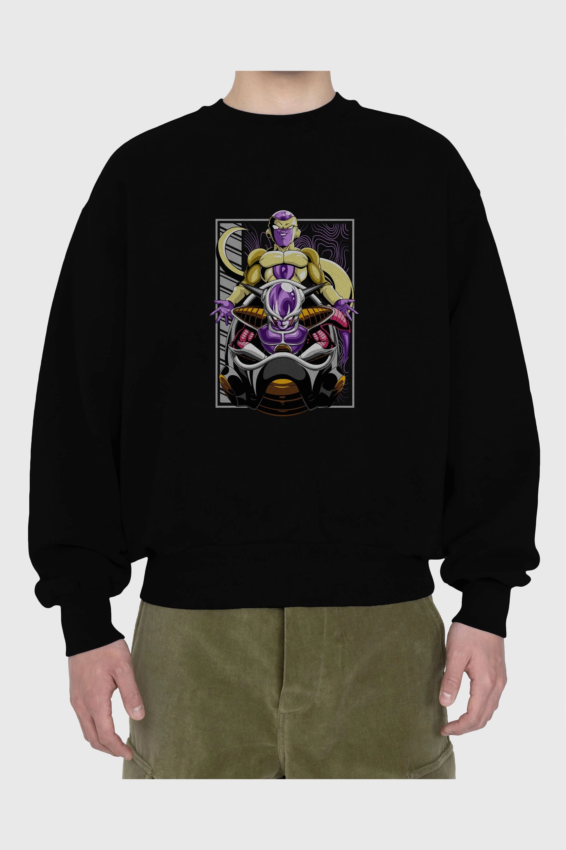 DragonBall Freezer Anime Ön Baskılı Oversize Sweatshirt Erkek Kadın Unisex