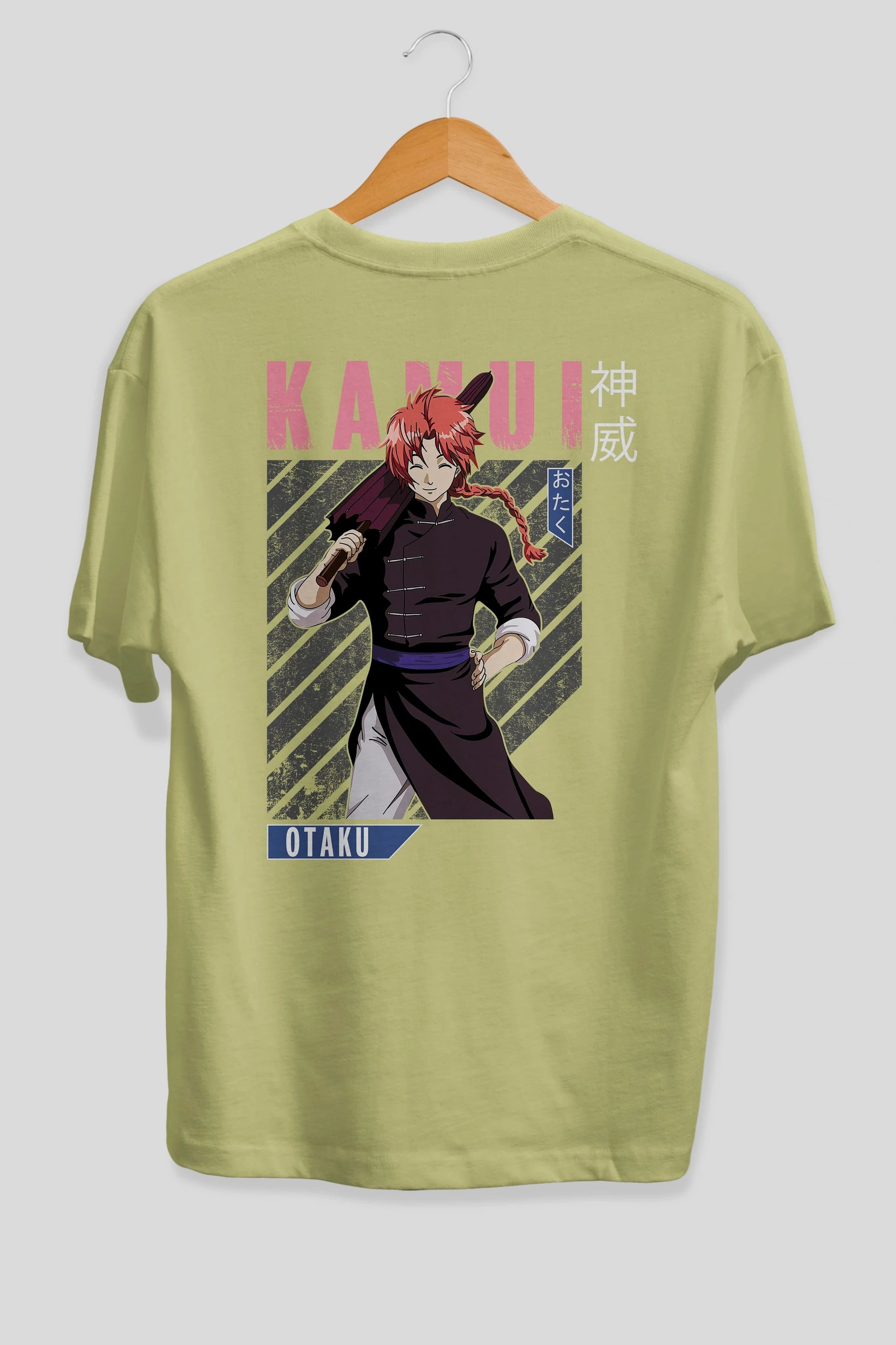 Kamui GINTAMA 1 Anime Arka Baskılı Oversize t-shirt Erkek Kadın Unisex