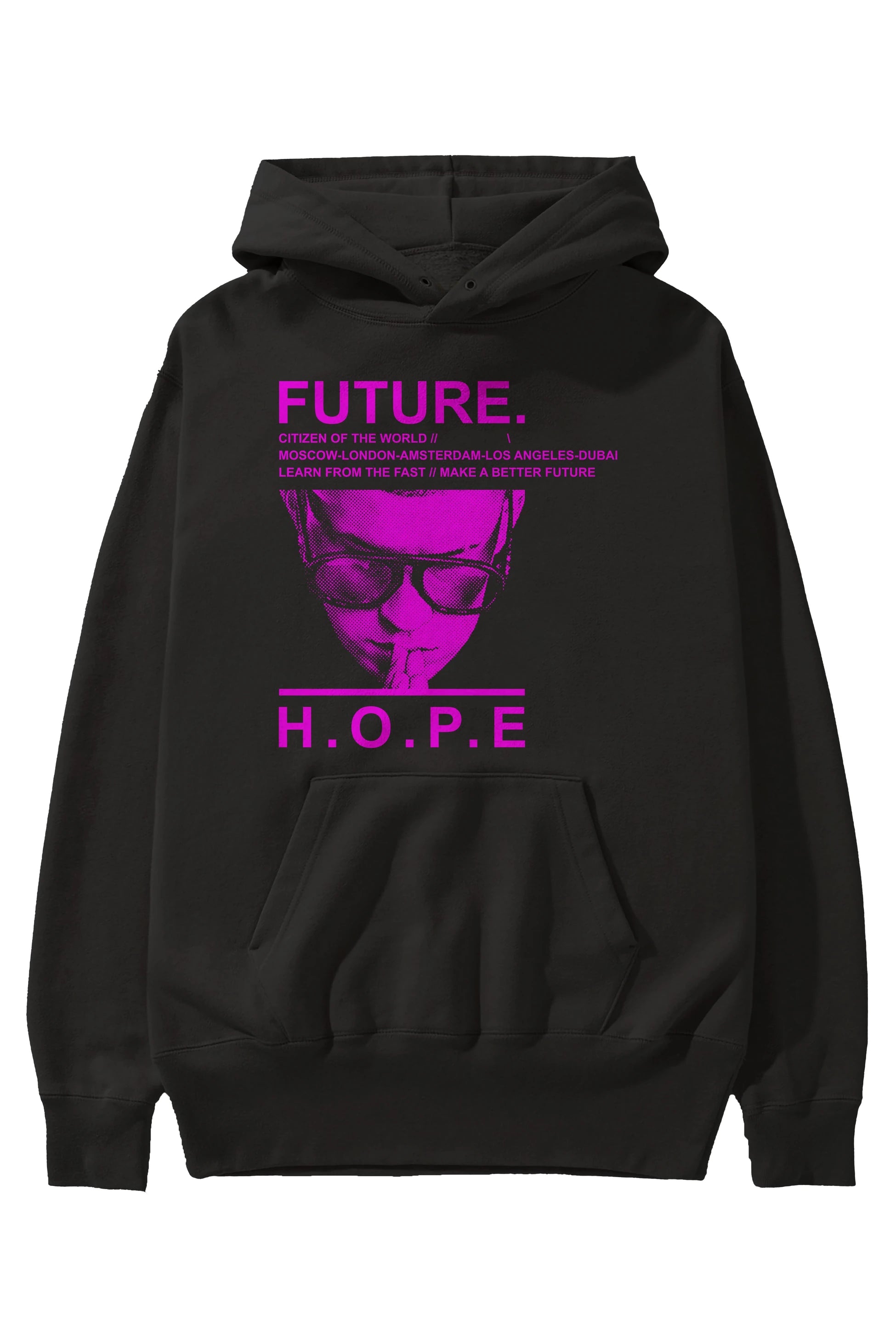 Future Hope Ön Baskılı Hoodie Oversize Kapüşonlu Sweatshirt Erkek Kadın Unisex