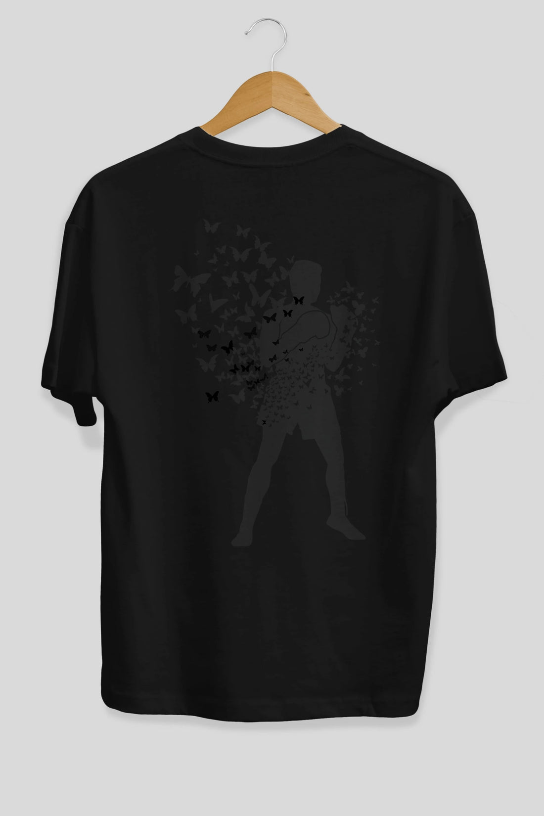 Float Like Butterfly Sting Like Bee Arka Baskılı Oversize t-shirt %100 pamuk Erkek Kadın Unisex