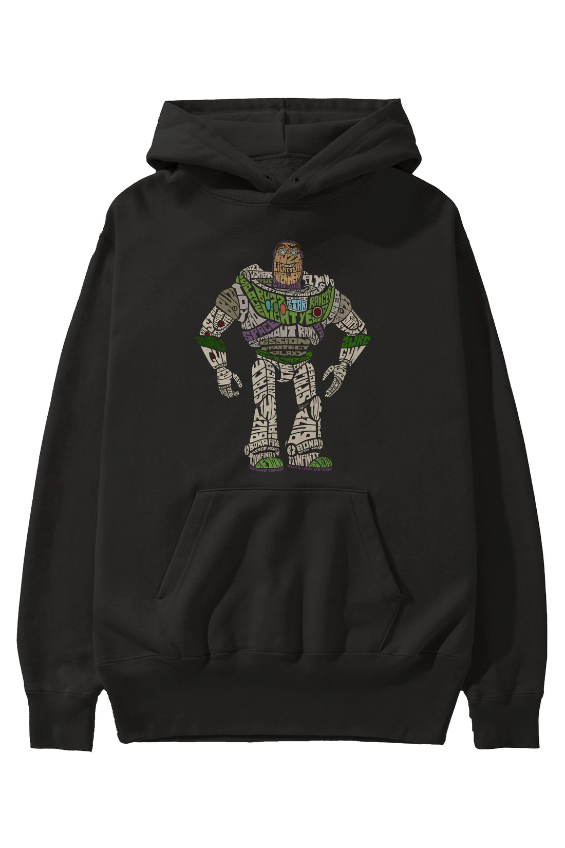 Buzz Ön Baskılı Hoodie Oversize Kapüşonlu Sweatshirt Erkek Kadın Unisex