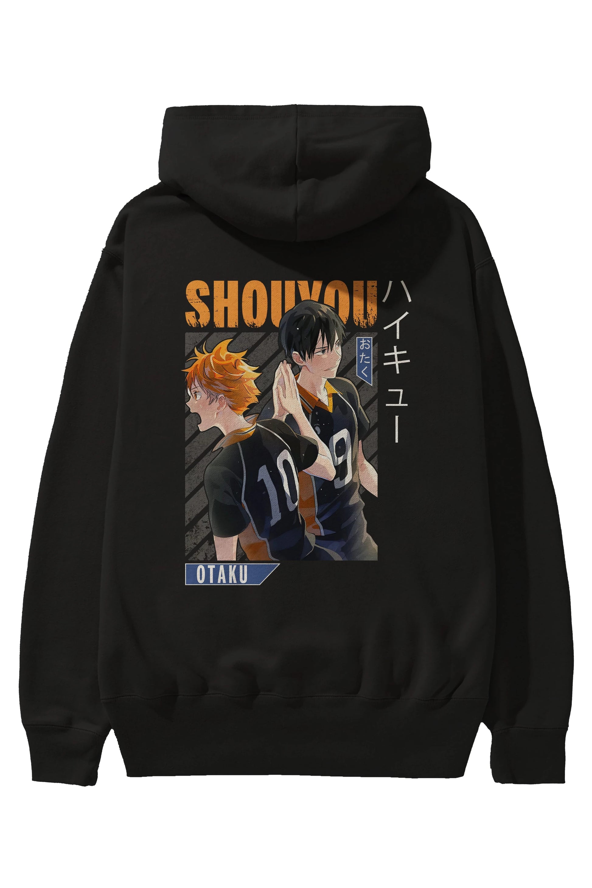 Shouyou Hinata 12 Anime Arka Baskılı Hoodie Oversize Kapüşonlu Sweatshirt Erkek Kadın Unisex
