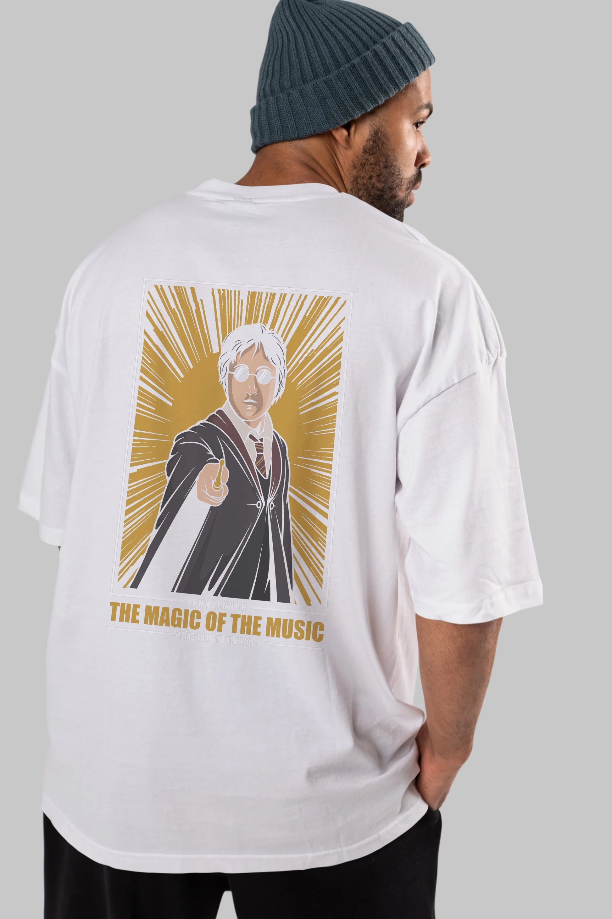 John Potter Arka Baskılı Oversize t-shirt Erkek Kadın Unisex %100 Pamuk tişort