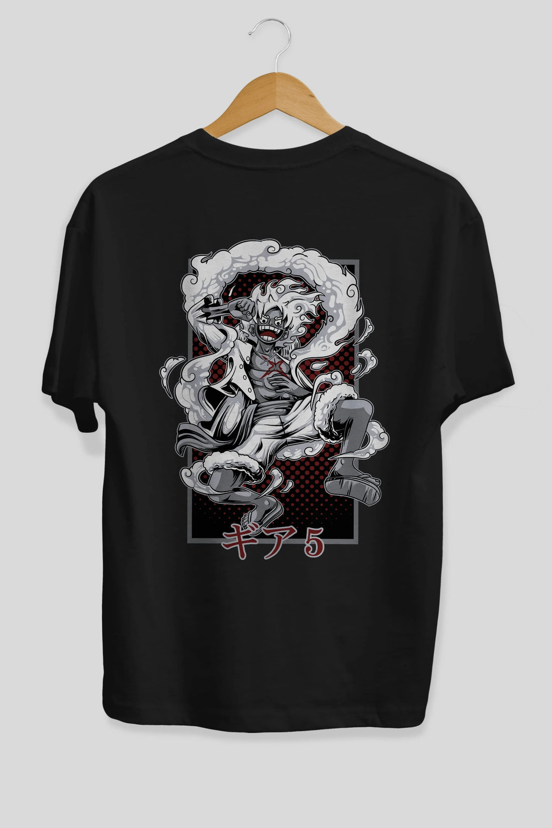 LUFFY GEAR 5 Anime Arka Baskılı Oversize t-shirt Erkek Kadın Unisex