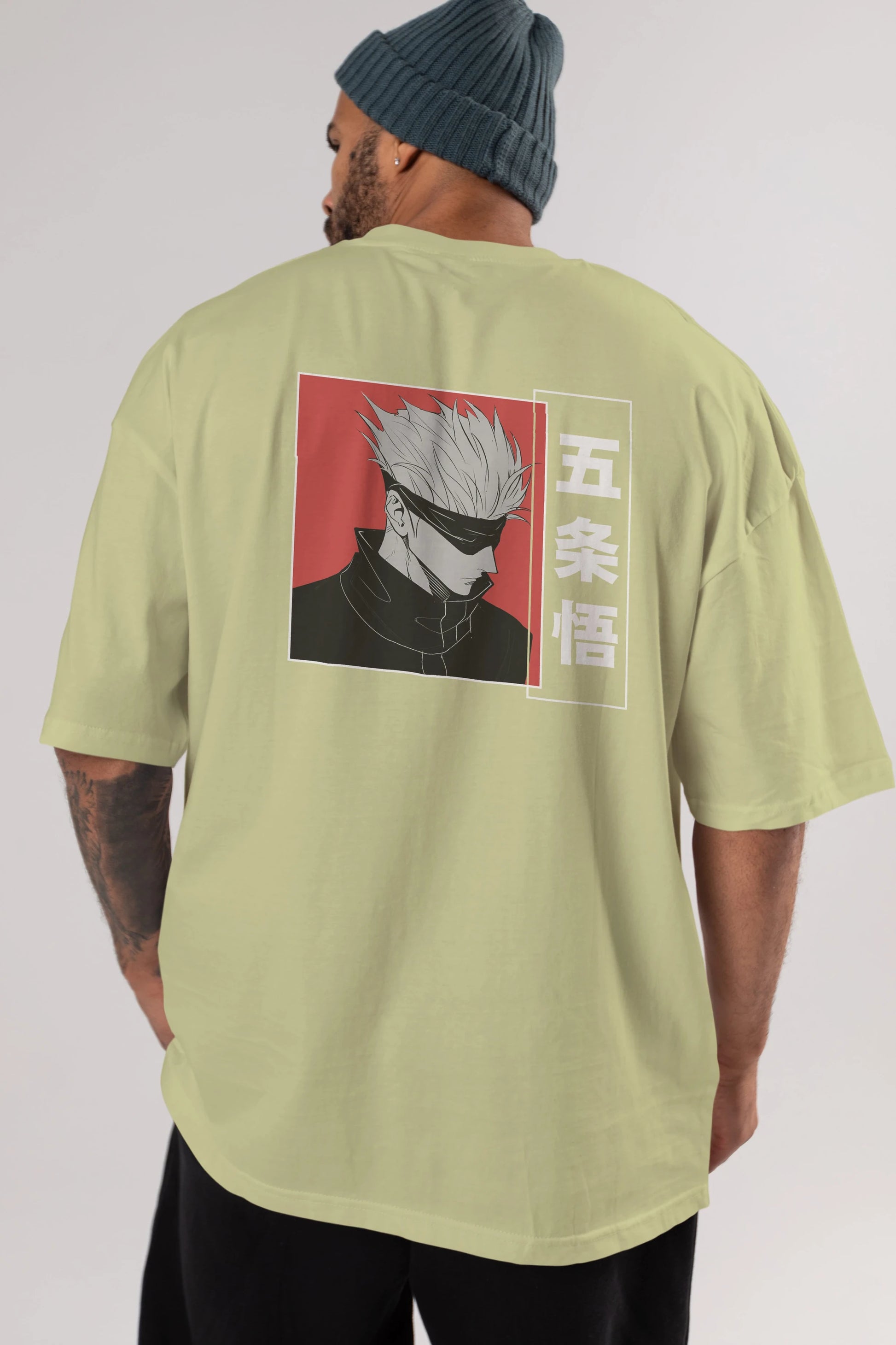JUJUTSU KAISEN 2 Anime Arka Baskılı Oversize t-shirt Erkek Kadın Unisex