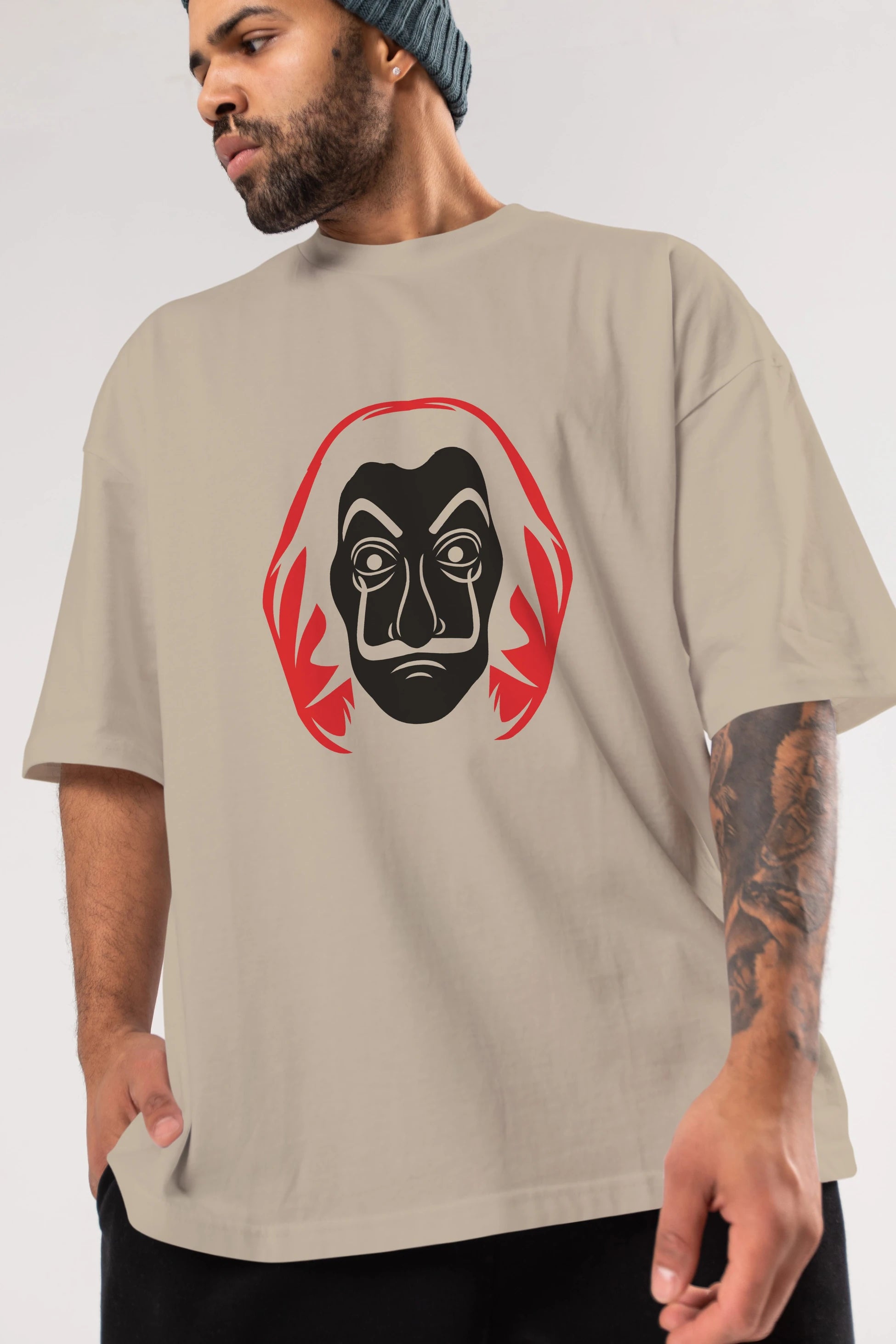 La Casa De Papel (8) Ön Baskılı Oversize t-shirt Erkek Kadın Unisex %100 Pamuk Bisiklet Yaka tişort