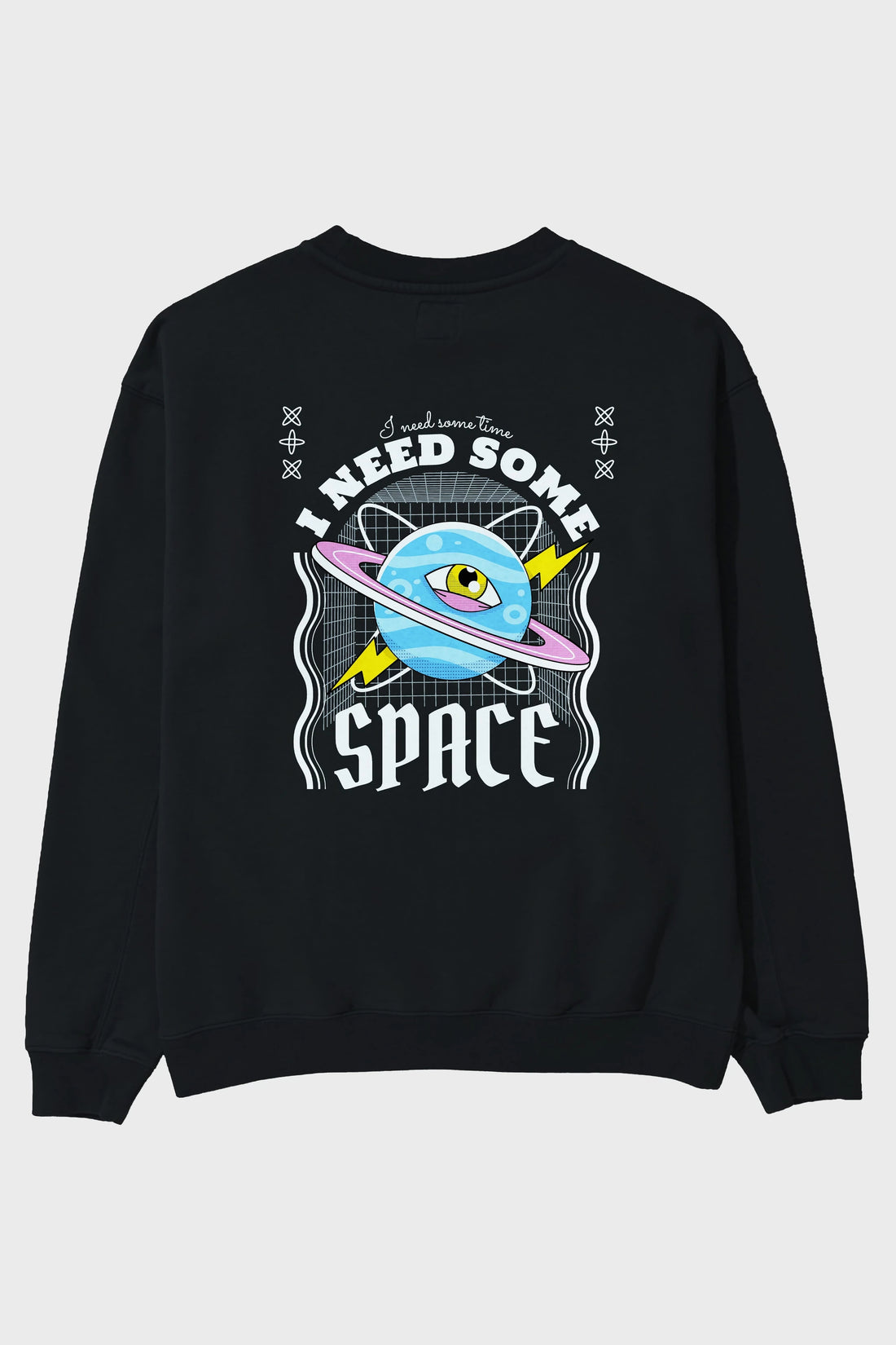 I Need Some Space Arka Baskılı Oversize Sweatshirt Erkek Kadın Unisex