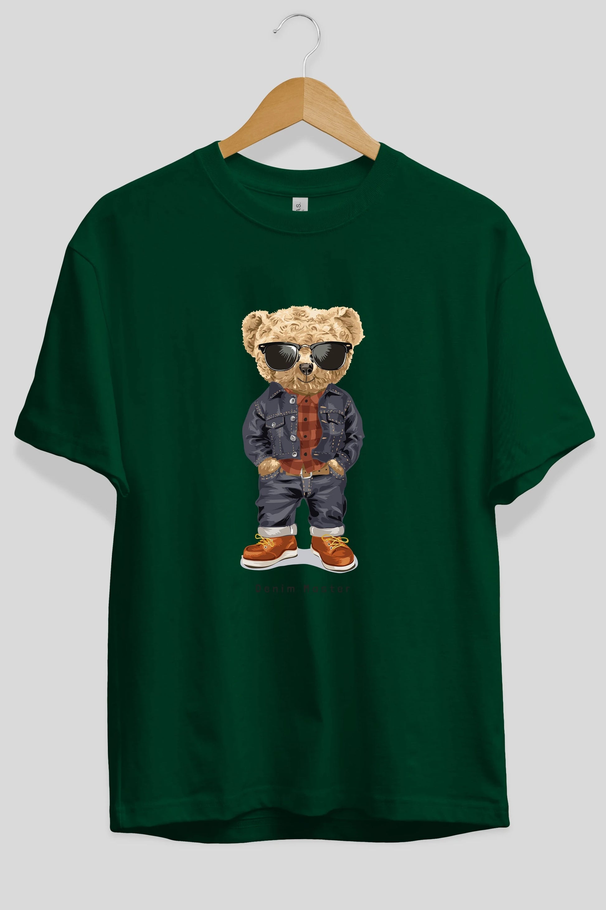 Teddy Bear Tarz Ön Baskılı Oversize t-shirt Erkek Kadın Unisex %100 Pamuk