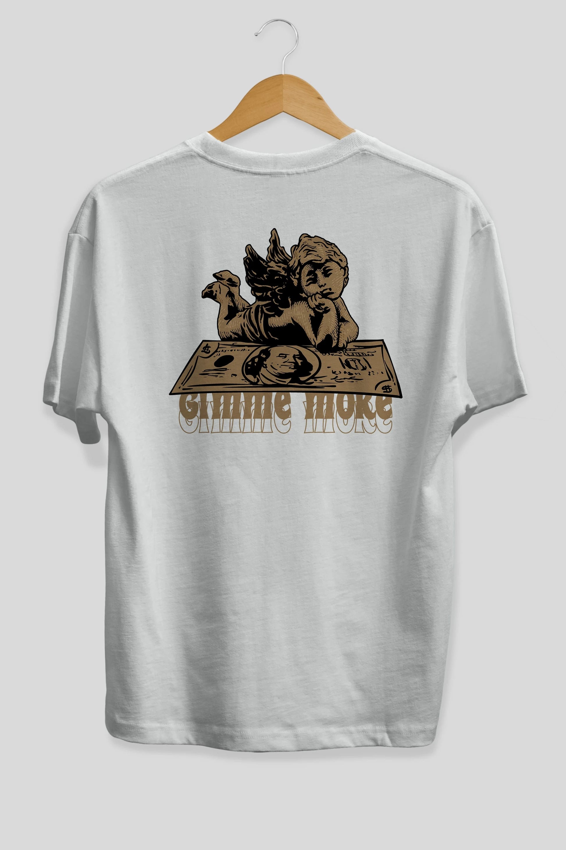 Gimme More Arka Baskılı Oversize t-shirt Erkek Kadın Unisex