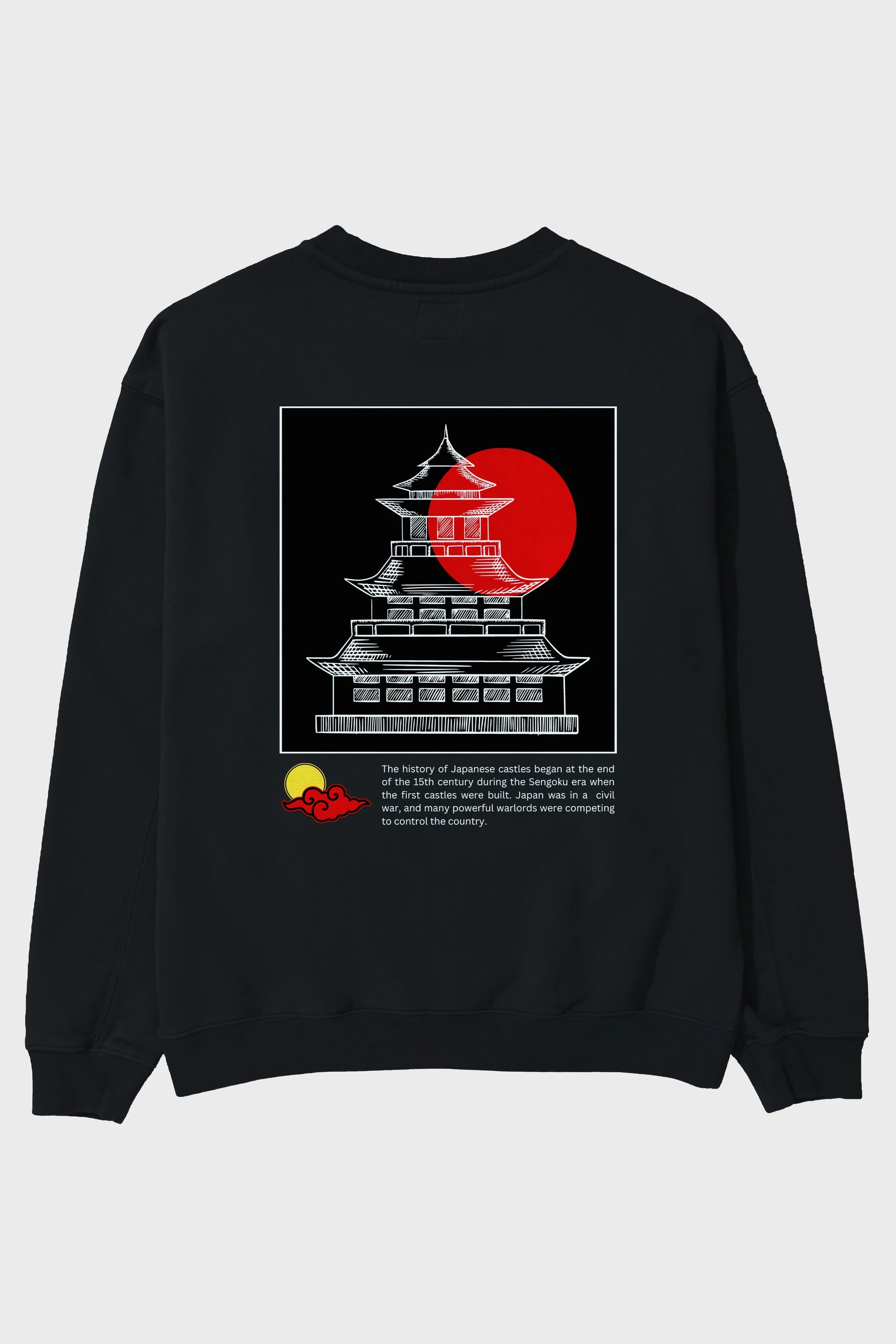 Japan Streetwear Arka Baskılı Oversize Sweatshirt Erkek Kadın Unisex