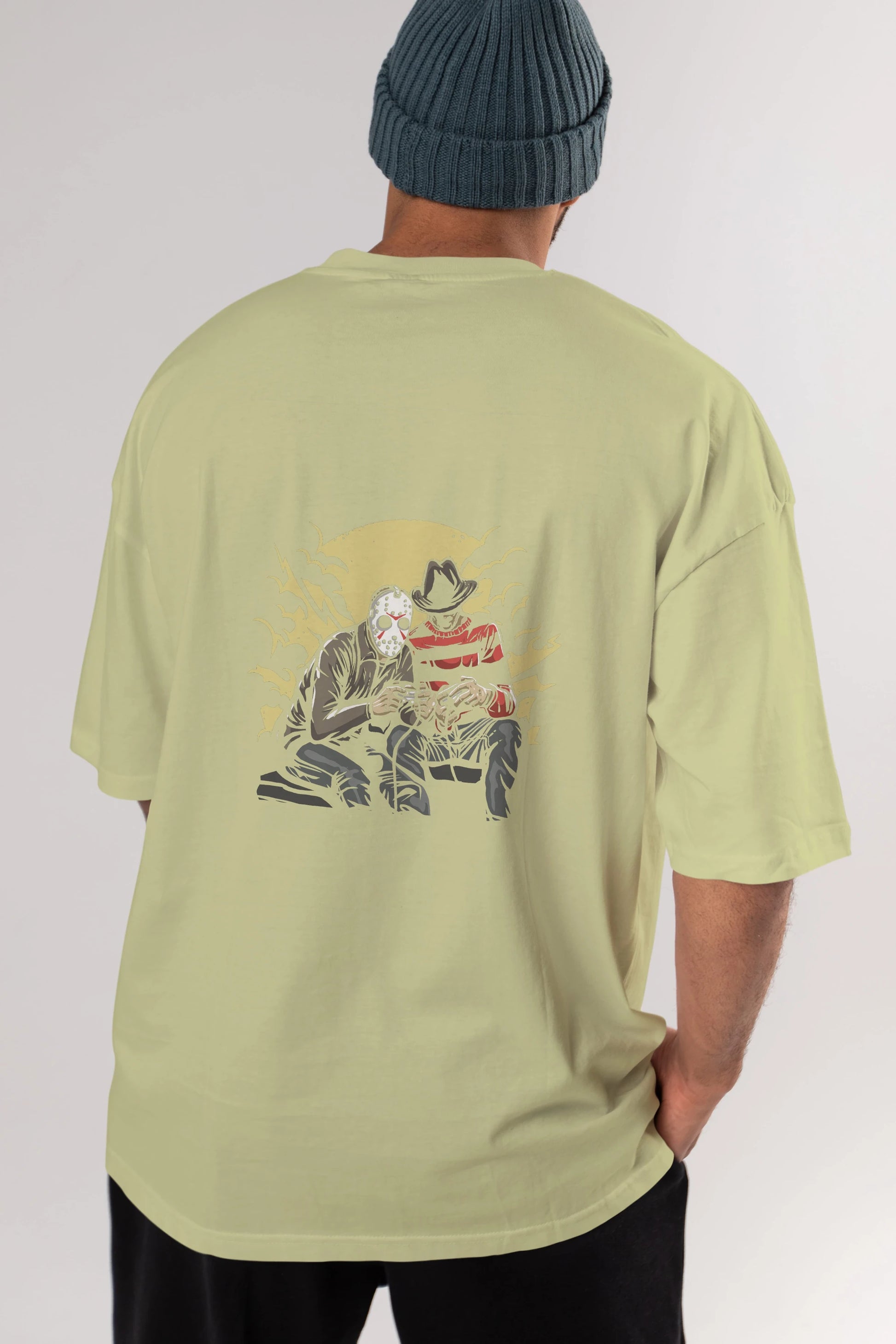 Dark Gamers Arka Baskılı Oversize t-shirt Erkek Kadın Unisex %100 Pamuk
