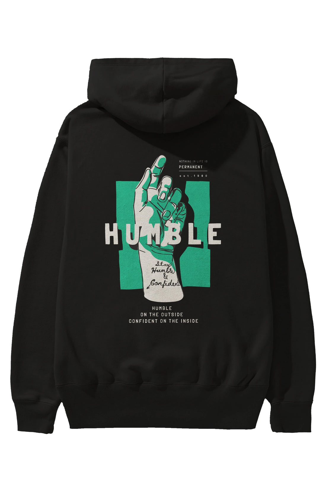 Humble Arka Baskılı Hoodie Oversize Kapüşonlu Sweatshirt Erkek Kadın Unisex