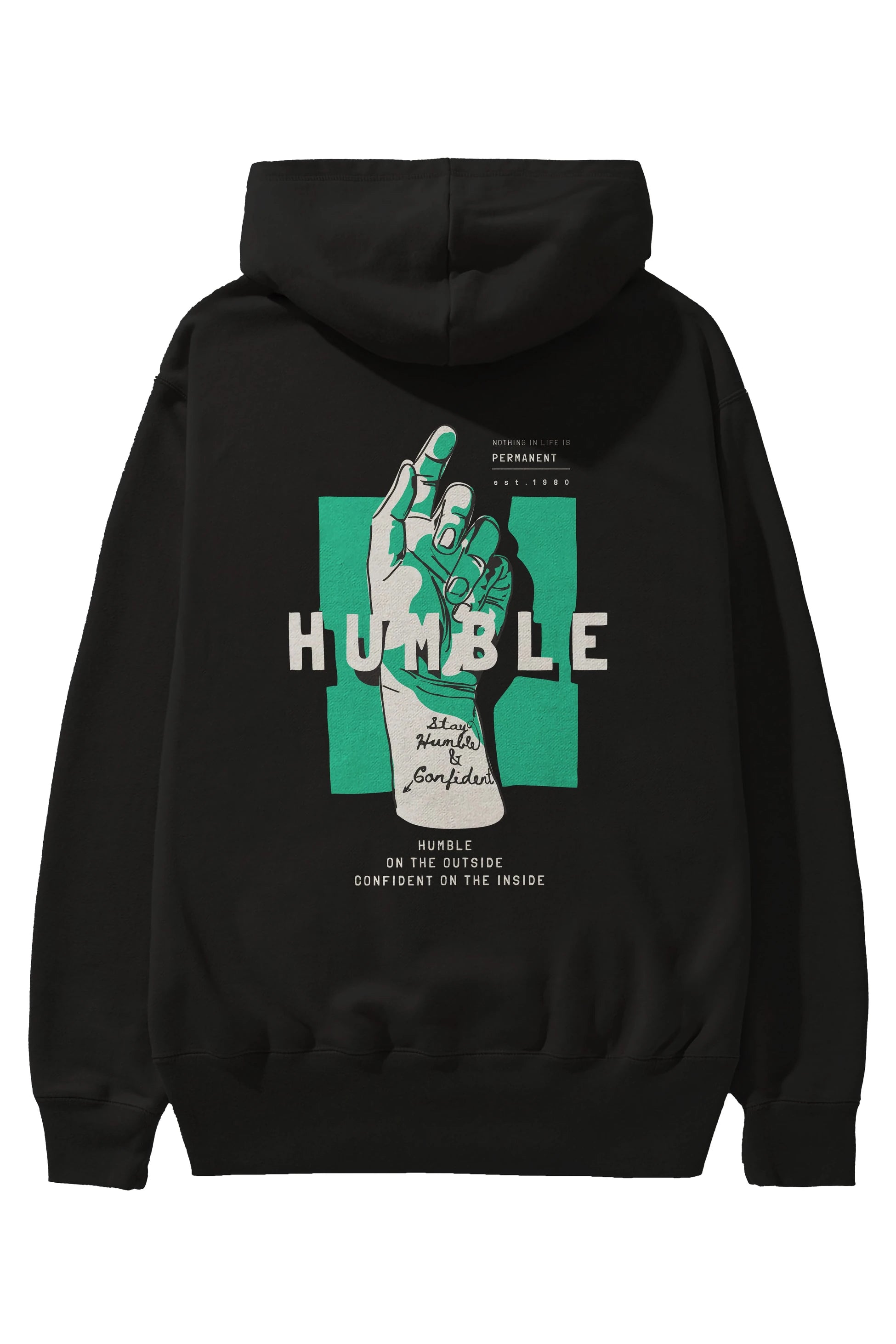 Humble Arka Baskılı Hoodie Oversize Kapüşonlu Sweatshirt Erkek Kadın Unisex
