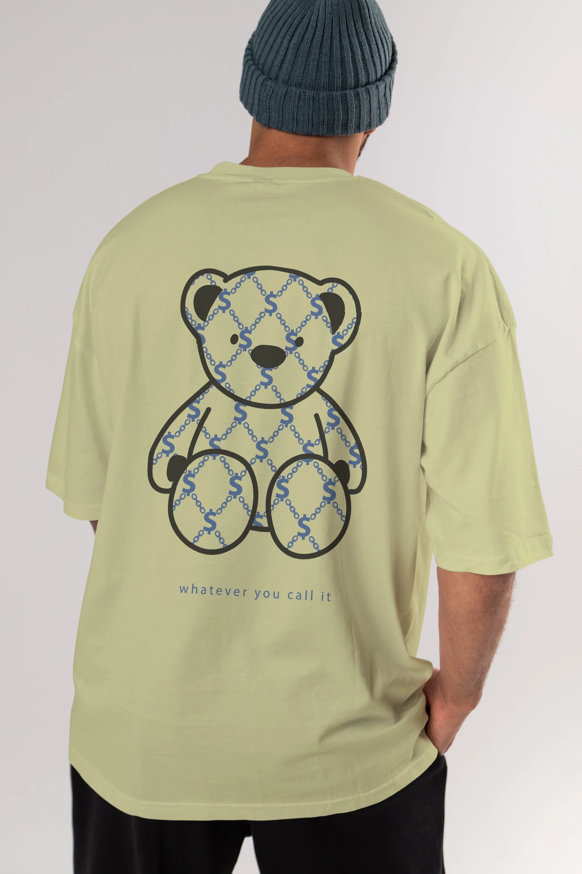 Whatever you Bear Arka Baskılı Oversize t-shirt Erkek Kadın Unisex
