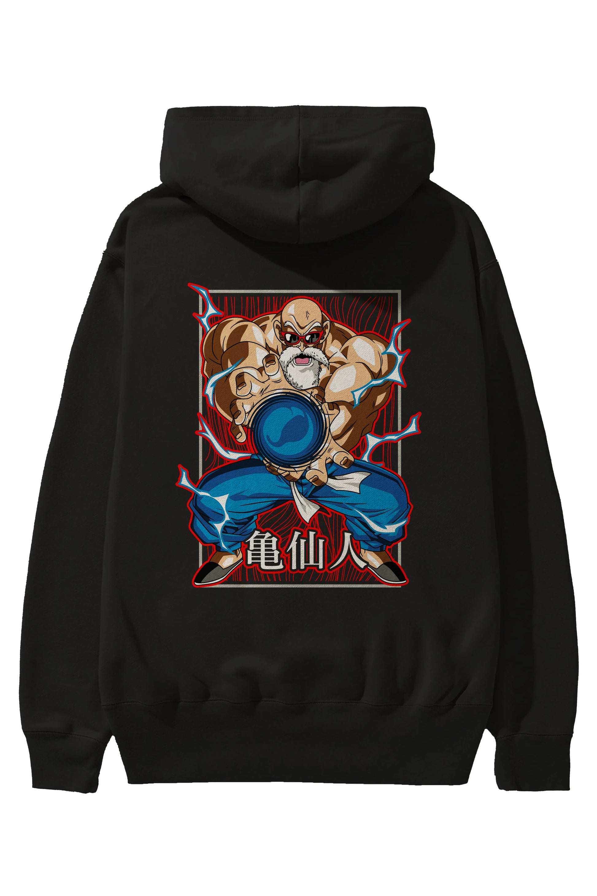 DragonBall MaestroRoshi Anime Arka Baskılı Hoodie Oversize Kapüşonlu Sweatshirt Erkek Kadın Unisex