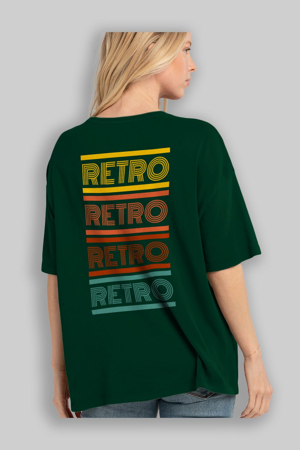 Retro Yazılı Arka Baskılı Oversize t-shirt Erkek Kadın Unisex