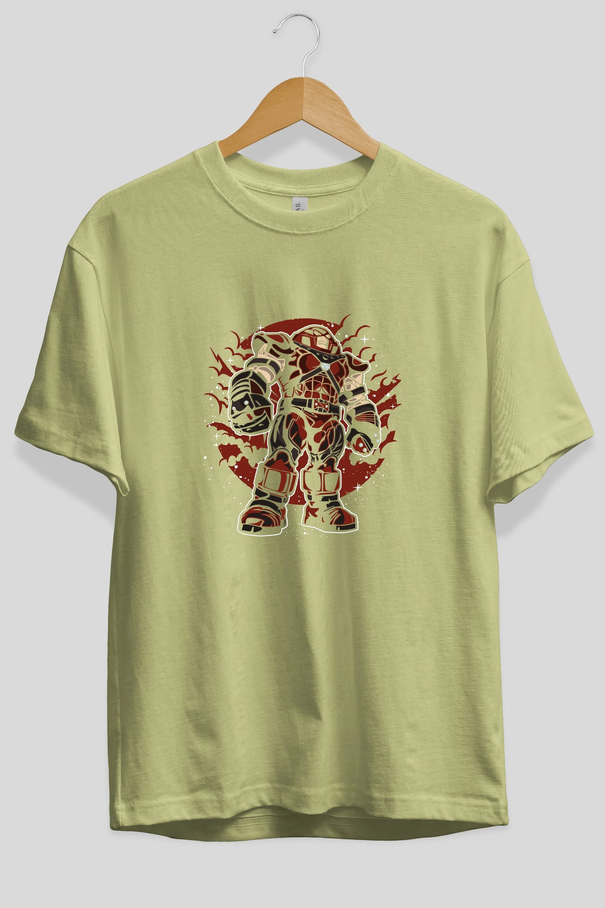 JUGERNAUT Ön Baskılı Oversize t-shirt Erkek Kadın Unisex %100 Pamuk tişort