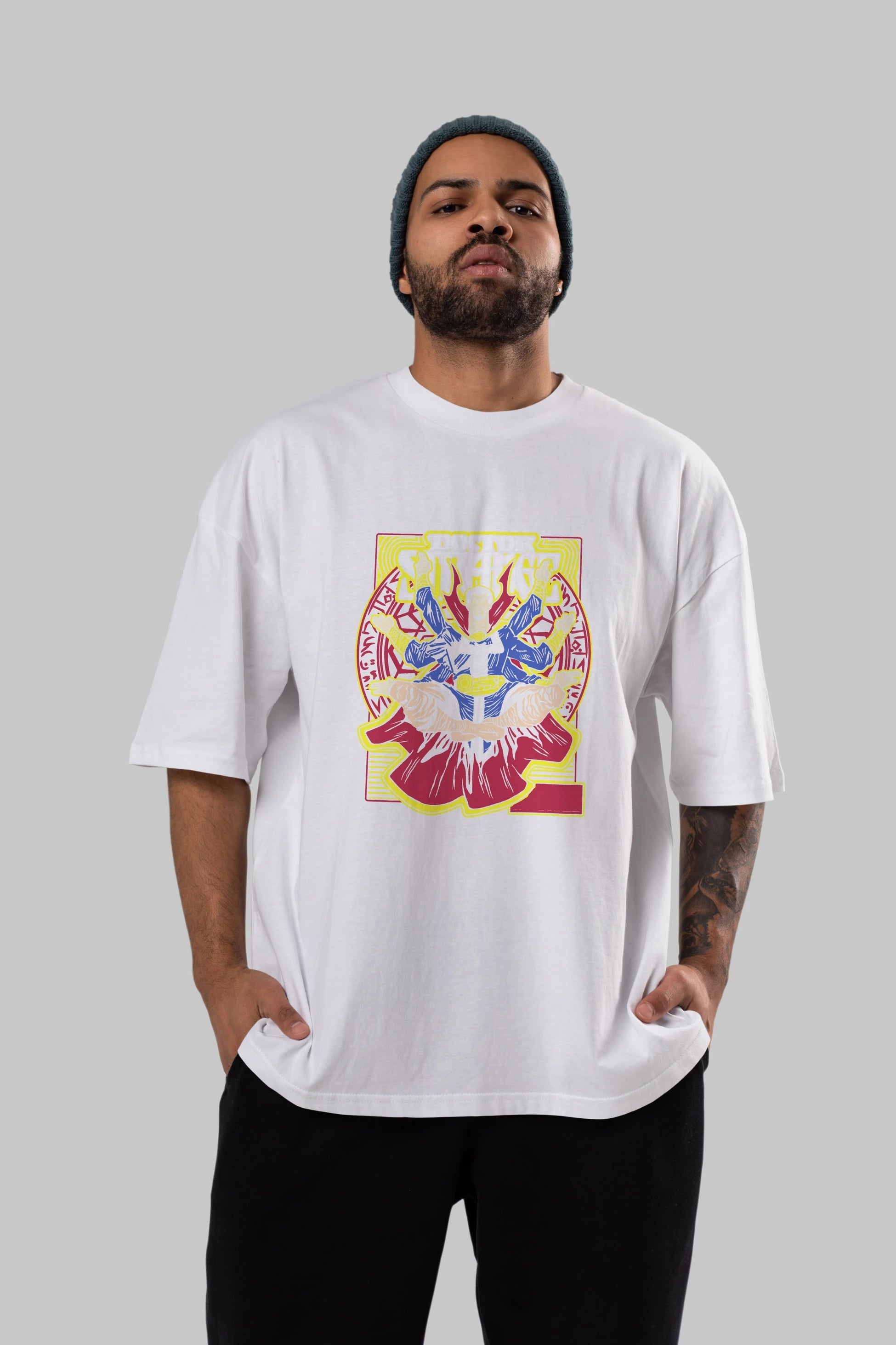 Doctor Strange (1) Ön Baskılı Oversize t-shirt Erkek Kadın Unisex %100 Pamuk Bisiklet Yaka tişort