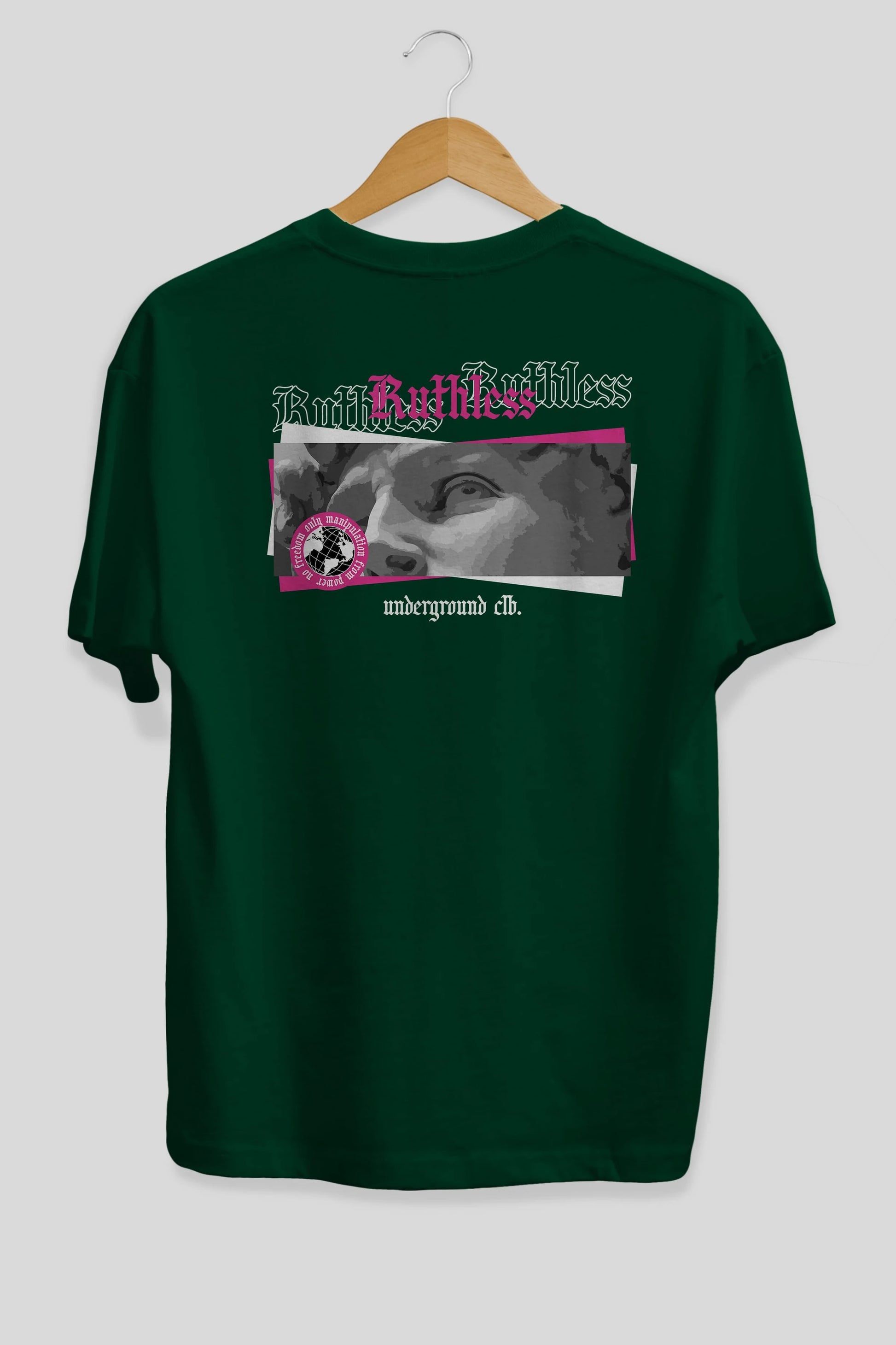 Ruthless Arka Baskılı Oversize t-shirt Erkek Kadın Unisex