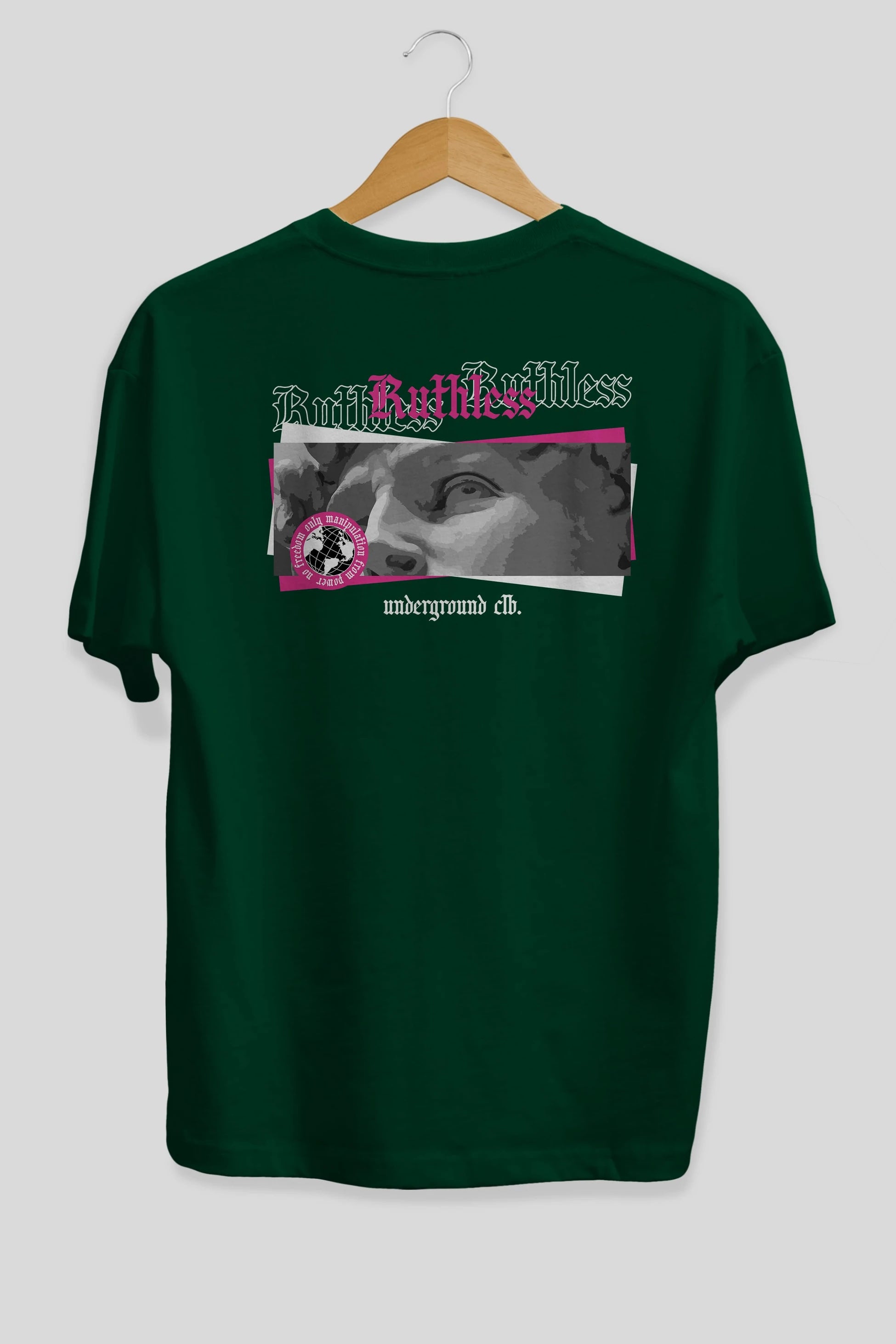 Ruthless Arka Baskılı Oversize t-shirt Erkek Kadın Unisex
