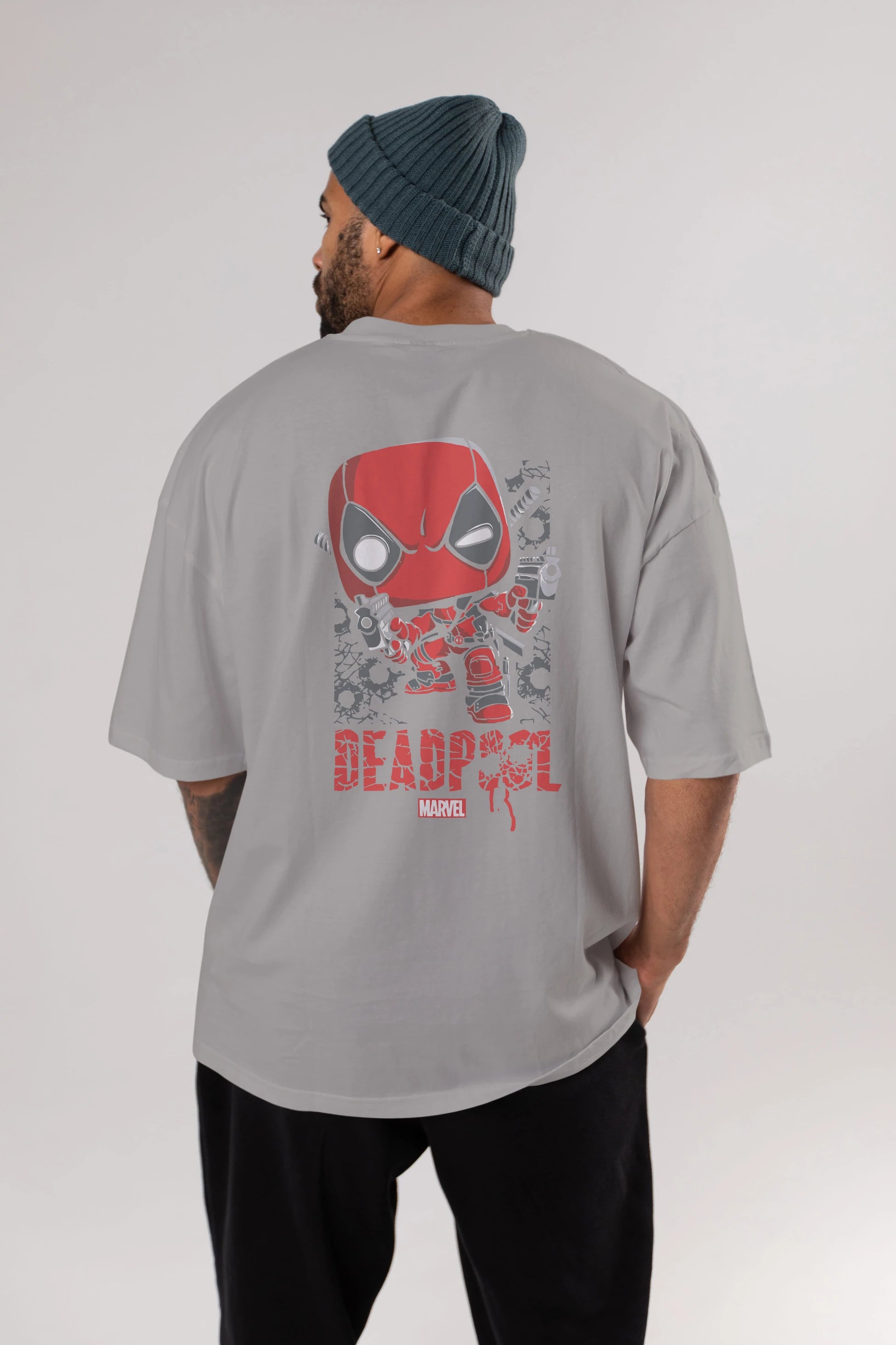 Deadpool (8) Arka Baskılı Oversize t-shirt Erkek Kadın Unisex %100 Pamuk Bisiklet Yaka tişort