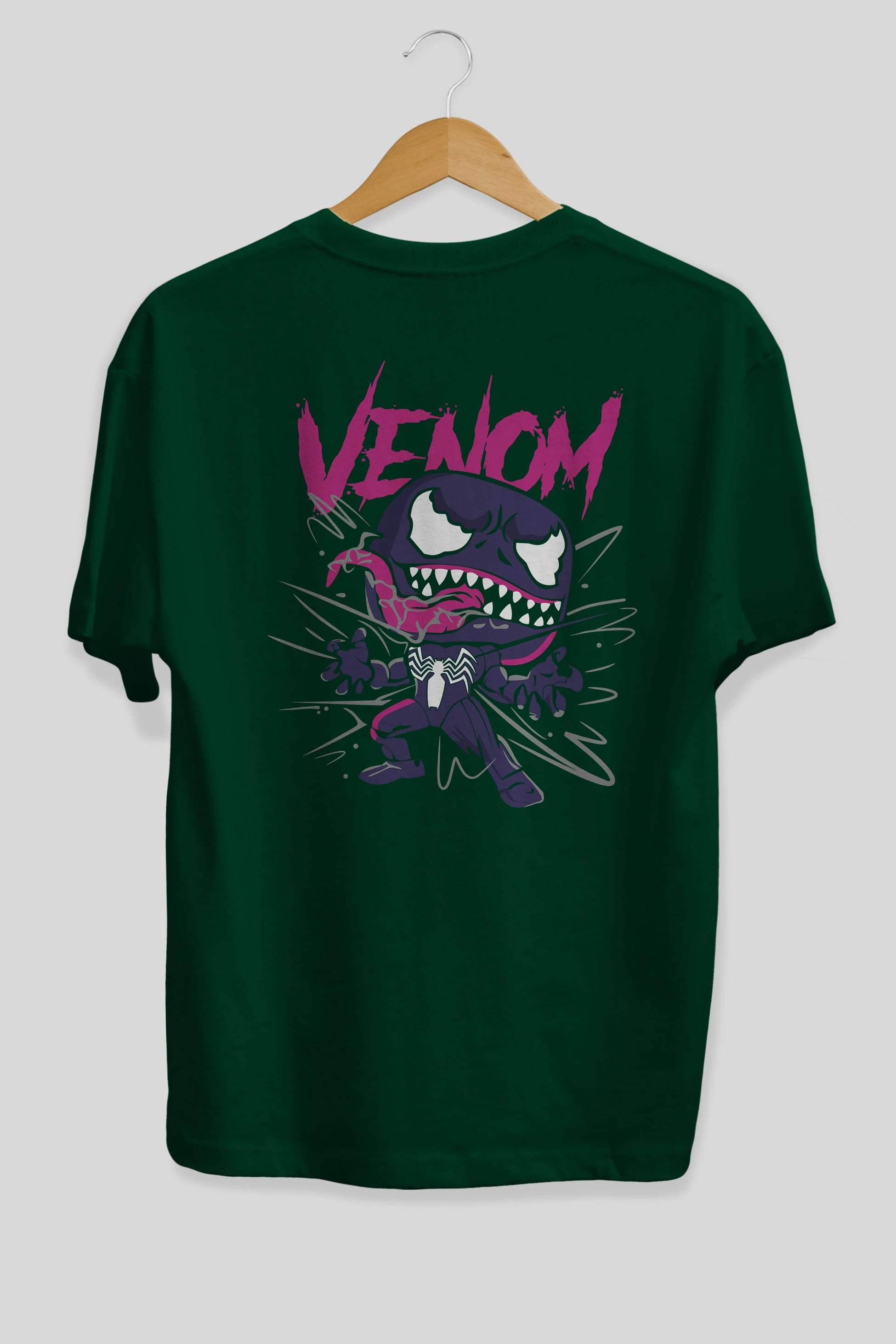 Venom (20) Arka Baskılı Oversize t-shirt Erkek Kadın Unisex %100 Pamuk Bisiklet Yaka tişort