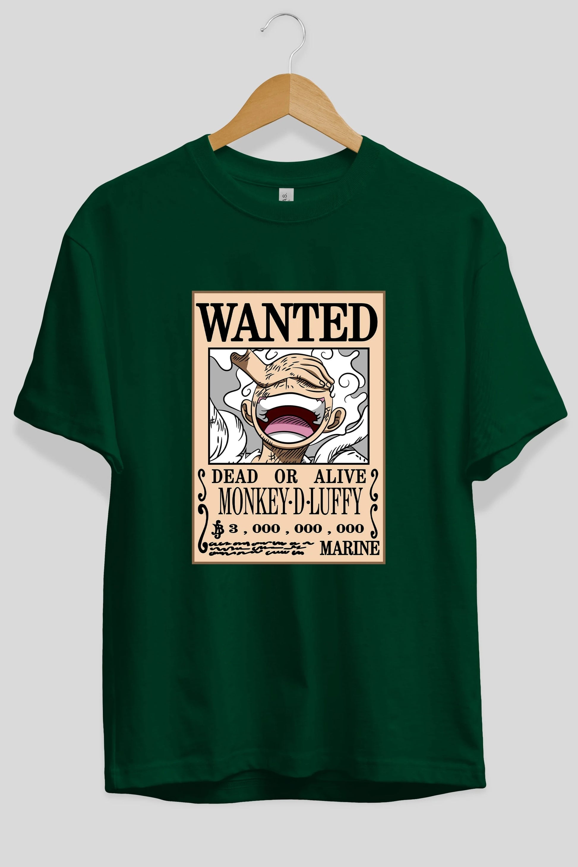 CARTEL LUFFY GEAR 5 Anime Ön Baskılı Oversize t-shirt %100 pamuk Erkek Kadın Unisex