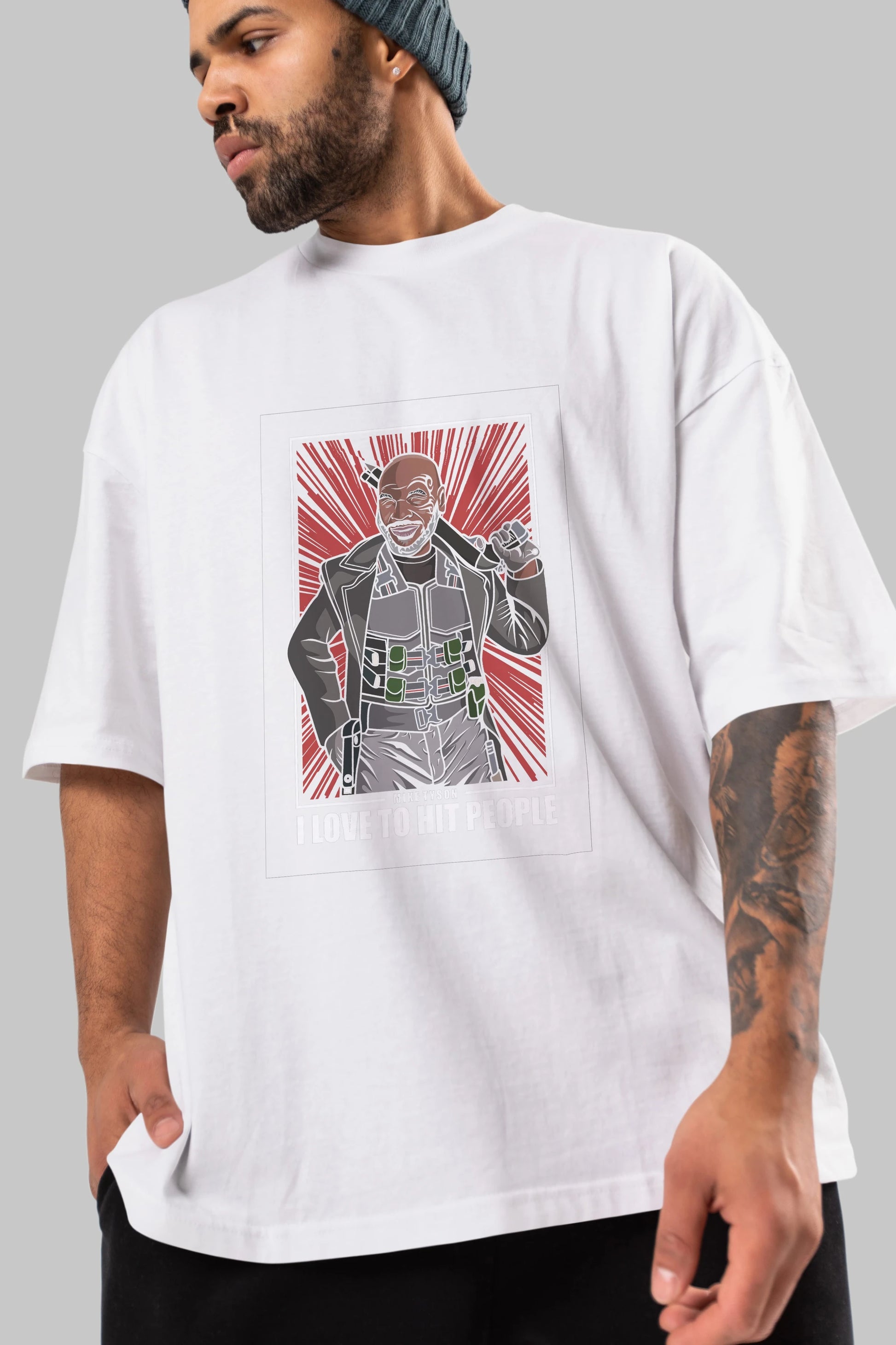 Blade Tyson Ön Baskılı Oversize t-shirt Erkek Kadın Unisex %100 Pamuk tişort