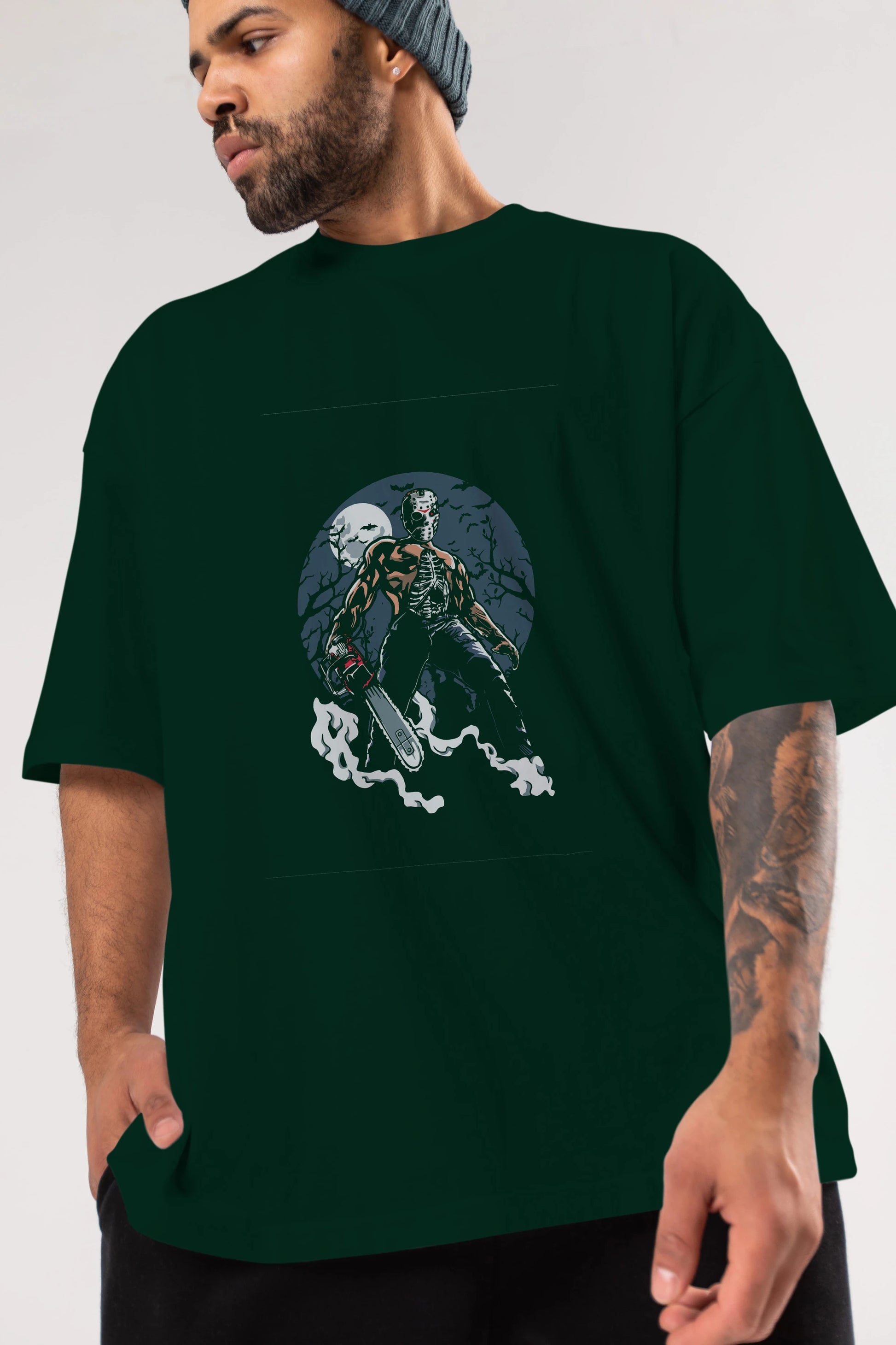 Evil Killer Ön Baskılı Oversize t-shirt Erkek Kadın Unisex %100 Pamuk tişort