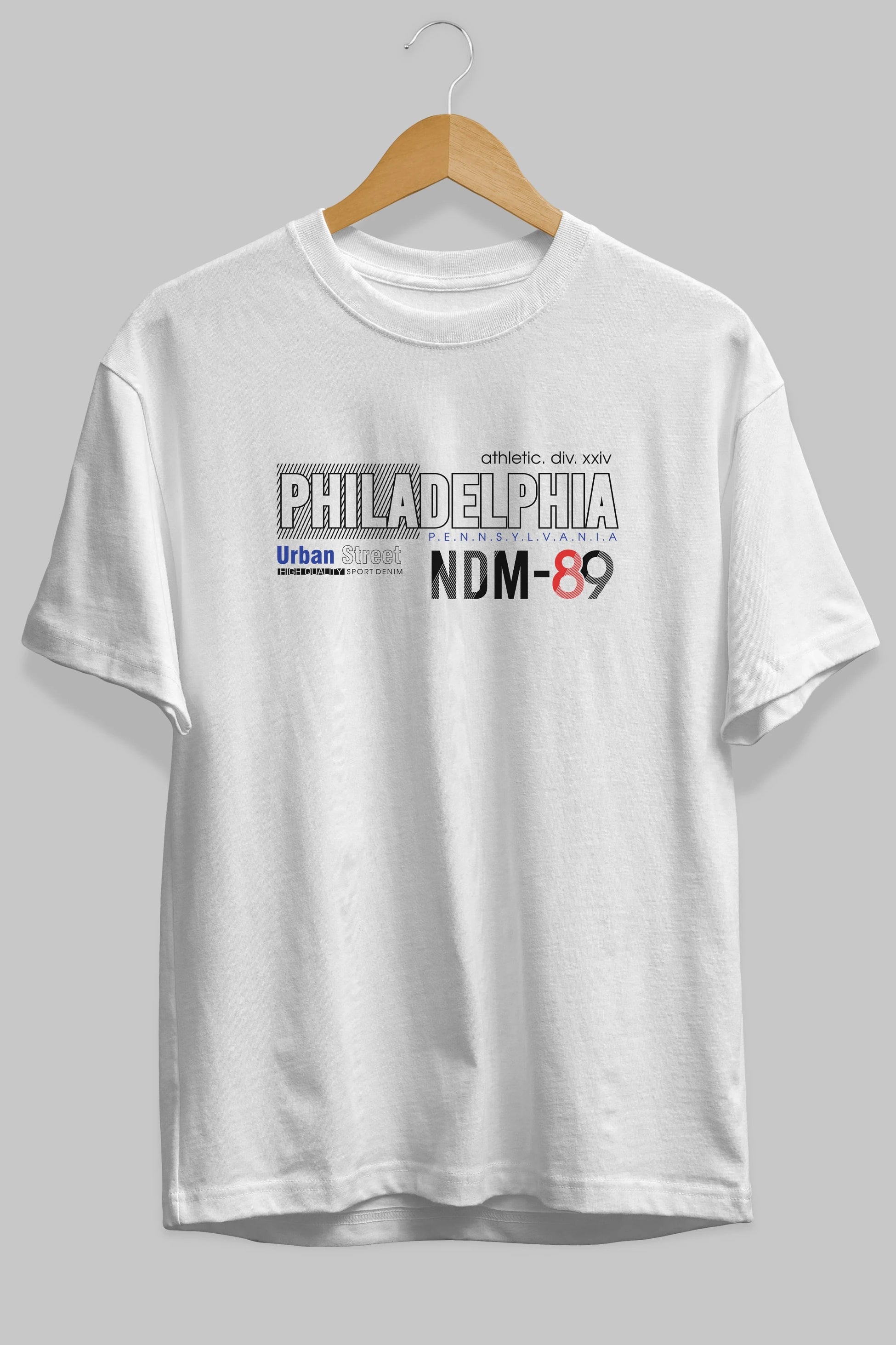 Philadelphia 89 Ön Baskılı Oversize t-shirt Erkek Kadın Unisex