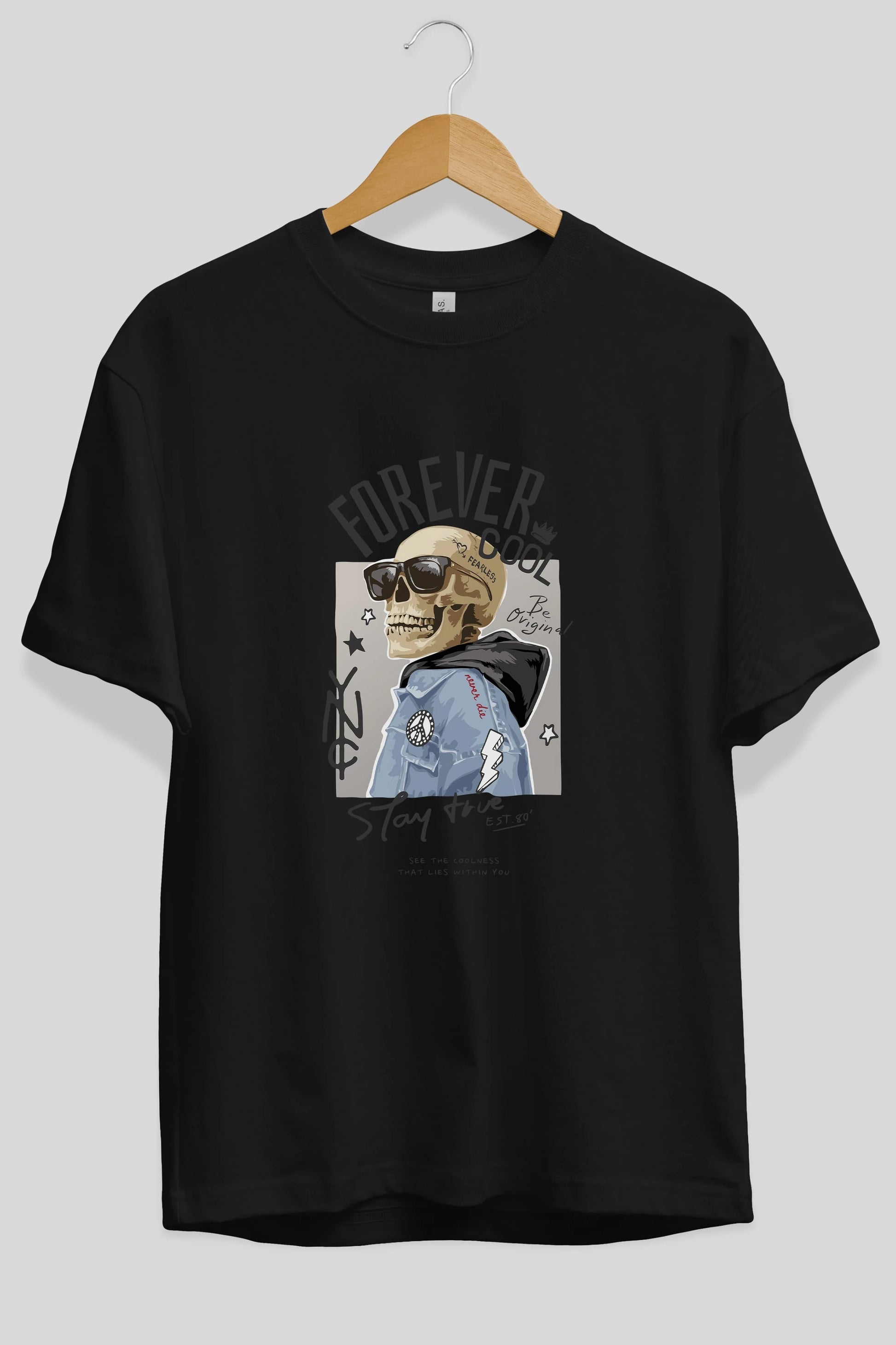 Teddy Bear Forever Cool Ön Baskılı Oversize t-shirt Erkek Kadın Unisex %100 Pamuk